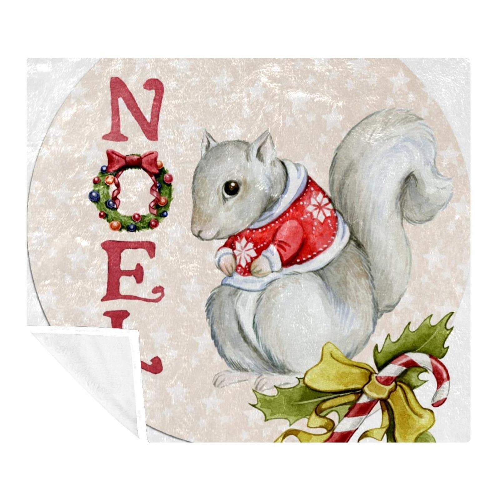 Couverture de Noël plaid polaire léger pour soirées cinéma sur le canapé