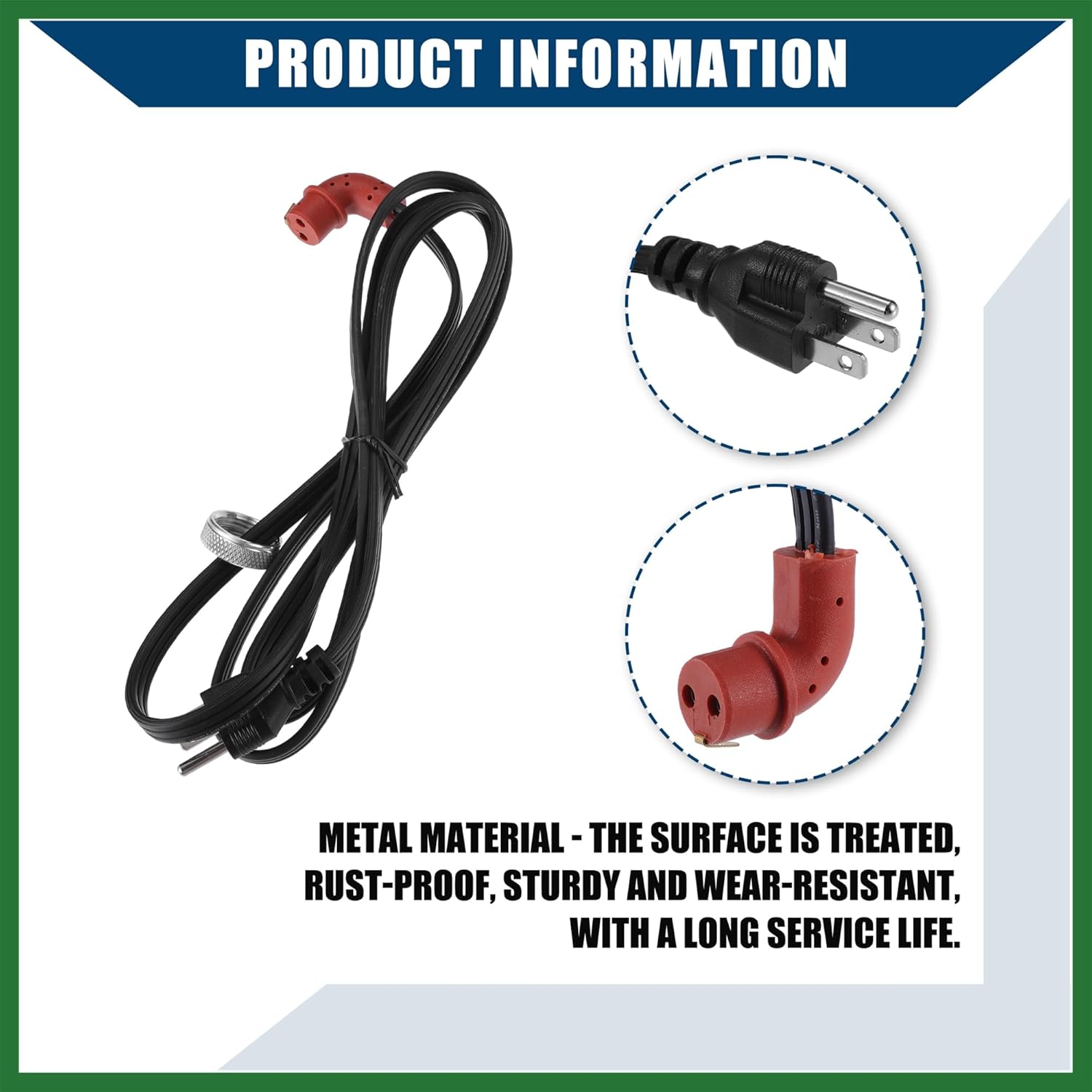 Motoforti 3C3Z-6A051-AA Engine Block Heating Unit for Ford F-250 Super Duty 2008-2010 for Ford E-350 Super Duty 2008-2010 / Engine Heater Assembly/Durable / 1 Pcs Long-lasting