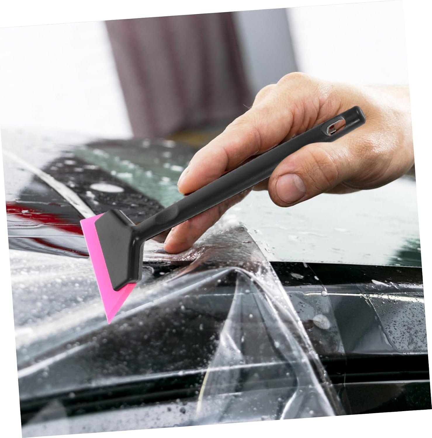 TIDTALEO Car Window Tinting Tool Durable Multi Use Scraper for Paint Protection and Cleaning for Corners Precision Auto Glass Tool Sturdy Window Squeegee for Spotless