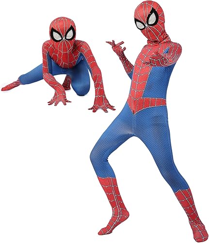 JSDRSK Disfraz de superhéroe para niños overol elástico para Halloween y cosplay