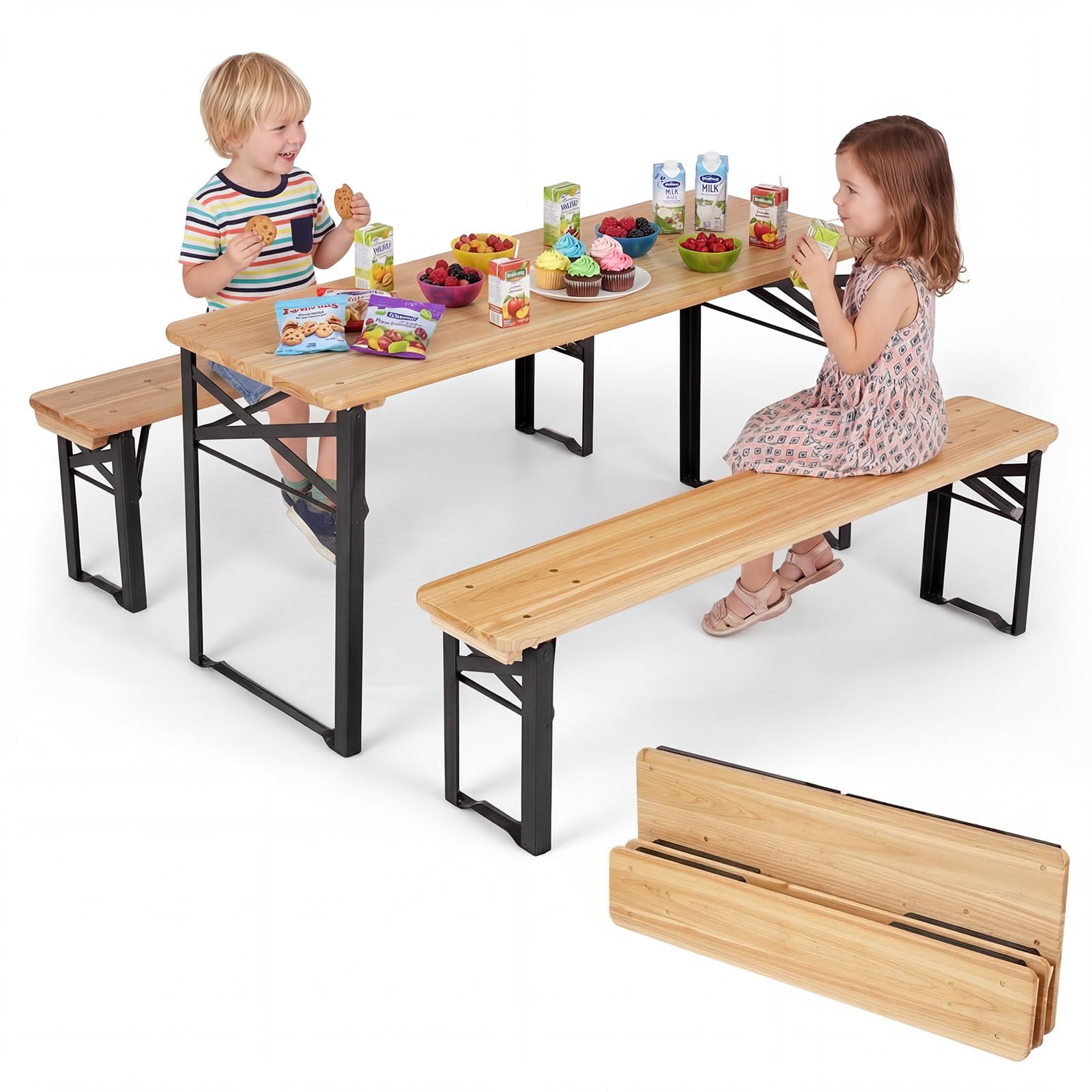 Amazon.com : Costzon Kids Picnic Table, 43.5 Inch Folding Picnic