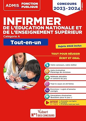 Concours Infirmier de l'Éducation nationale et de l'Enseignement supérieur - Tout-en-un: Concours 2023-2024