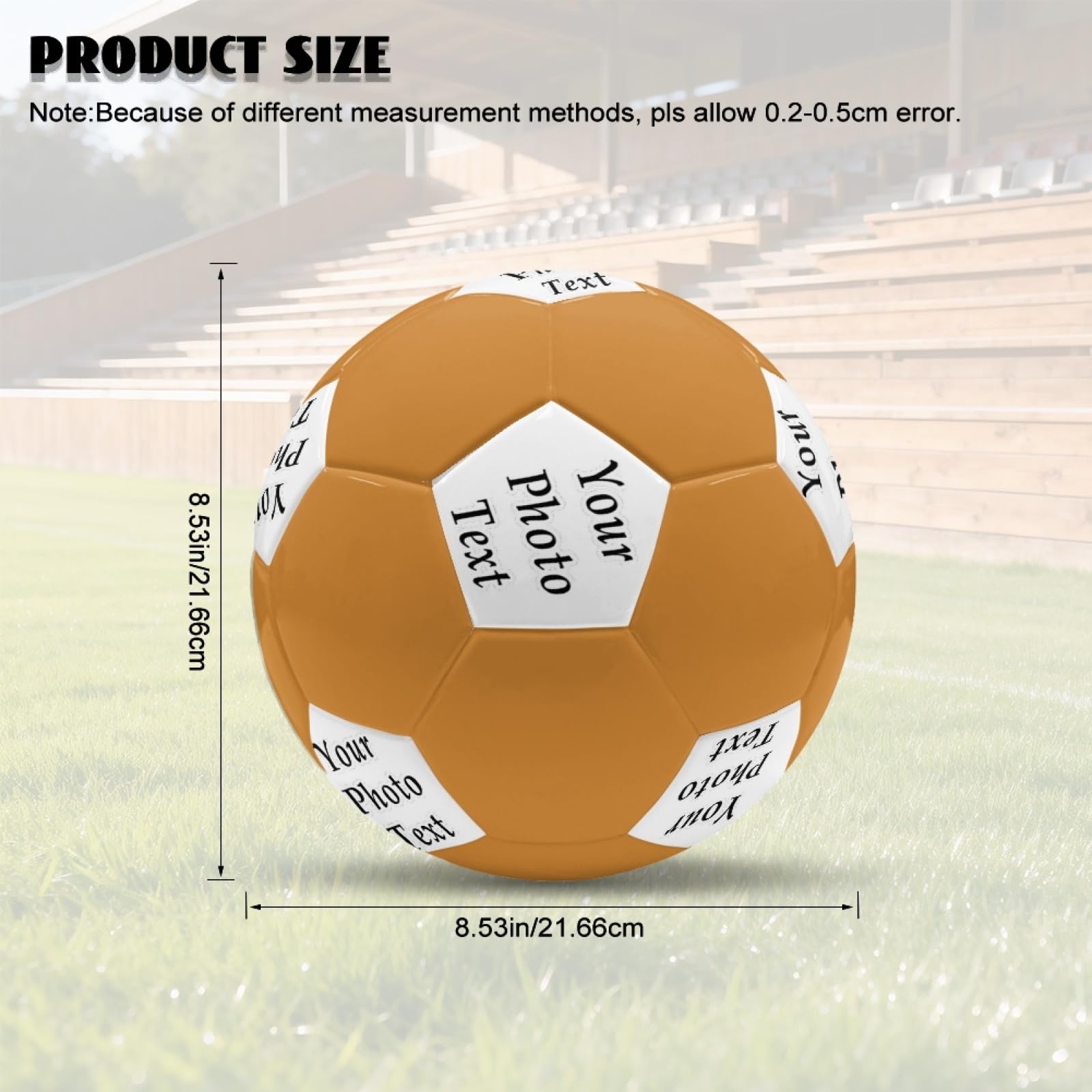 Individueller Fußball, Personalisierbar mit Fotos/Text/Name/Logo, Leichter & weicher Fussball, Extrem trsapazierfähig, für Jugend und Aktive Fußball Spielball Trainingsball Fußball