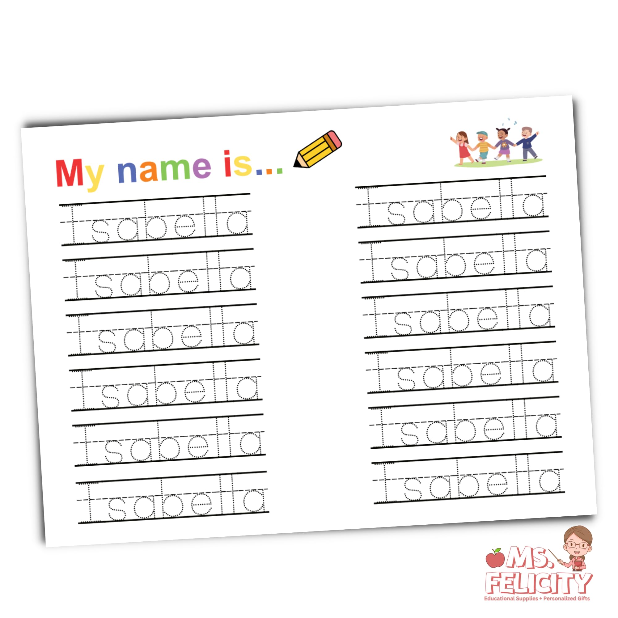 Amazon.com: Generic Isabella Personalized Name Tracing Worksheets: Landscape - 10 Sheets (Copies) - Letter (8.5 amazon-com-generic-isabella-personalized-name-tracing-worksheets-landscape-10-sheets-copies-letter-8-5-x-11-handwriting-practice-office-products