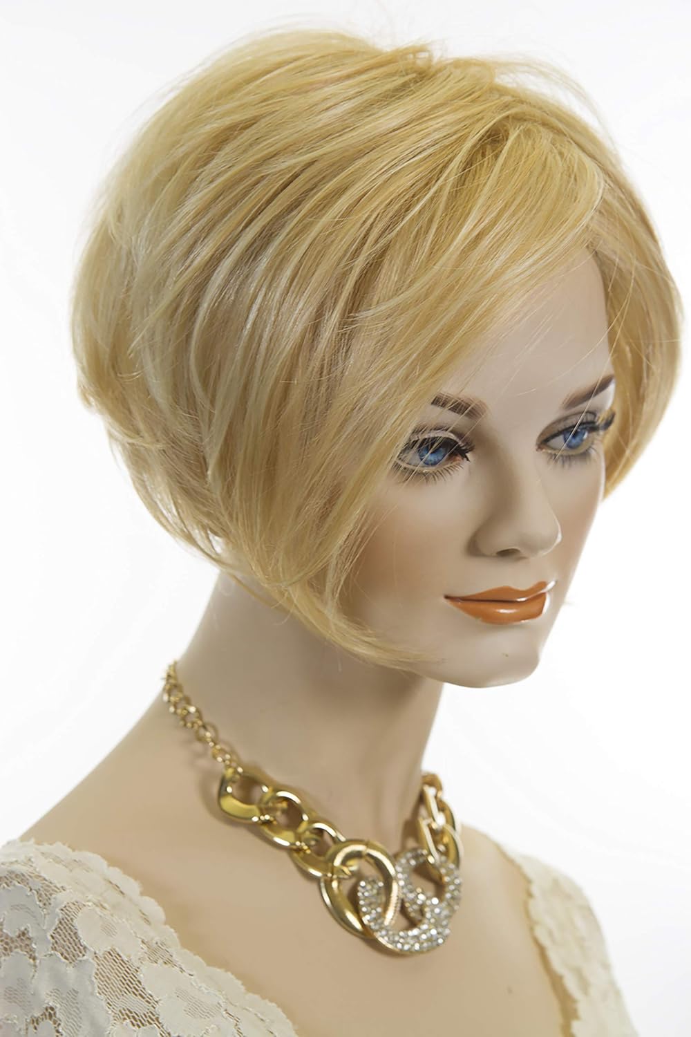 Ignite Wig Heat Resistant Women's Short Angled Cut Sleek Bob Lace Front SmartLace Natural Hairline Jon Renau Wigs,8/30