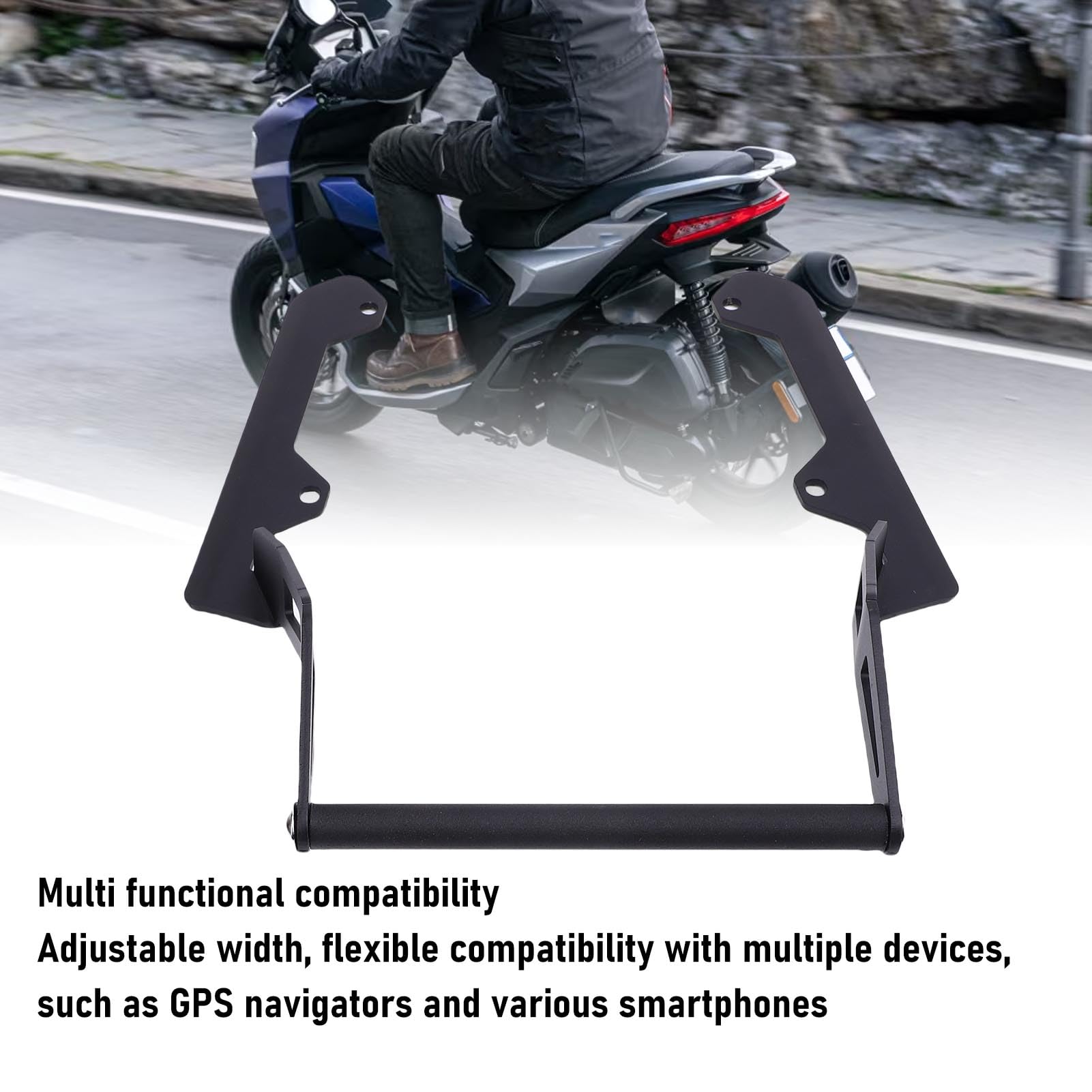 Fockety Support de Fixation pour Barre de Navigation GPS pour Moto SR GT 200 2022-2025, Extension de 12 mm à 22 mm, Support de téléphone Portable pour Barre transversale
