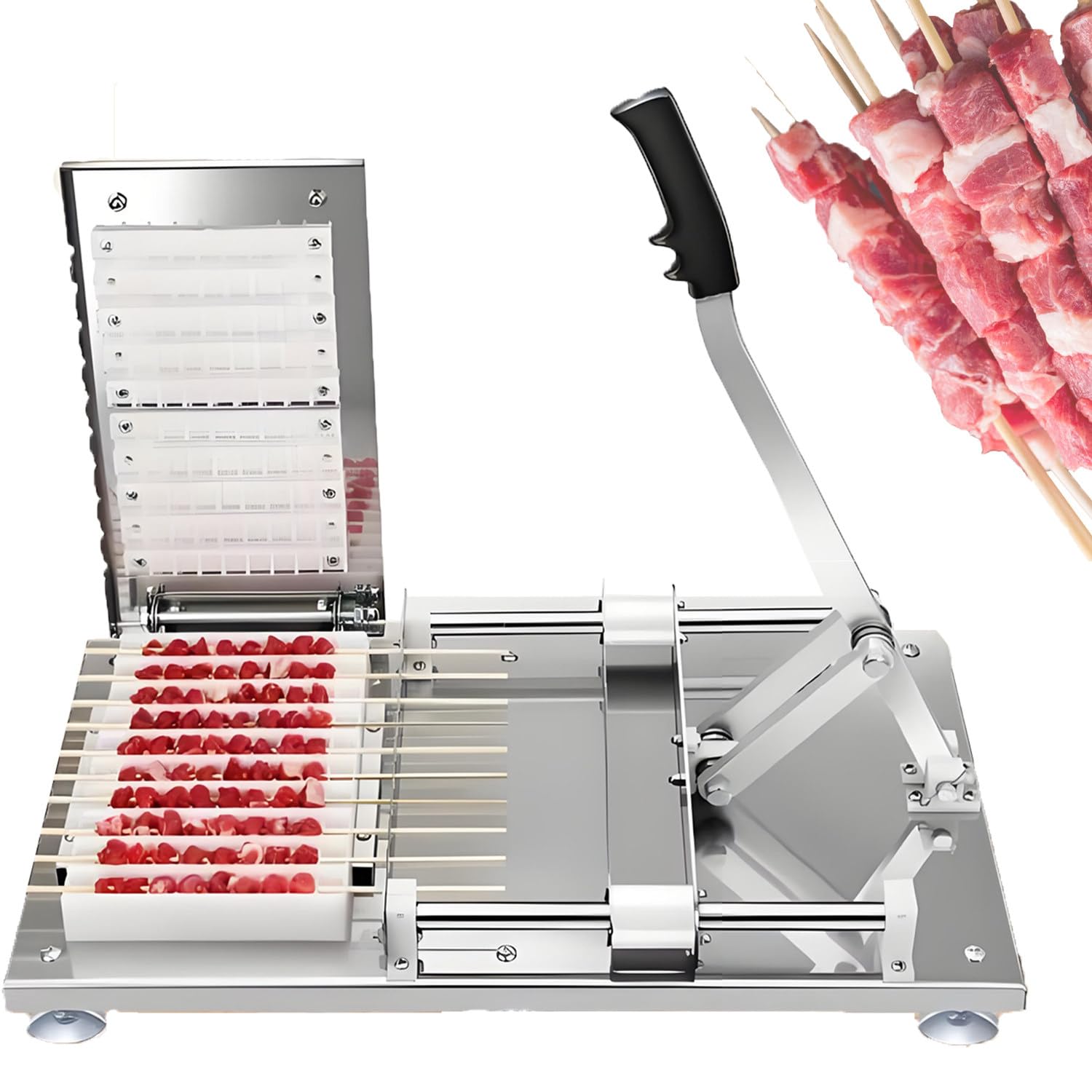 Quintezhentially Multicolor Kabob Maker Barbecue Skewers With 100 Bamboo Skewers 4Templates