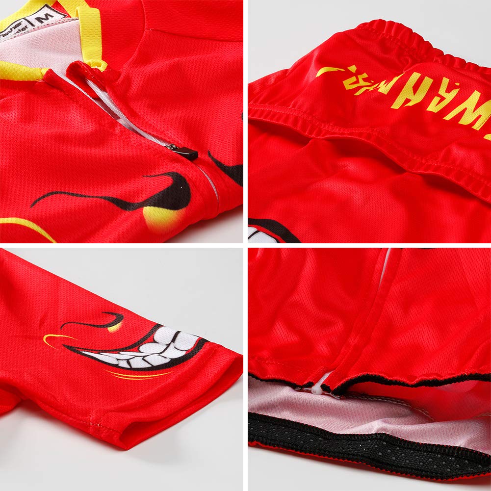 Enfant Maillot de Cyclisme Manches Courtes Dessiné Cuissard Combinaison Unisex Garçon Fille