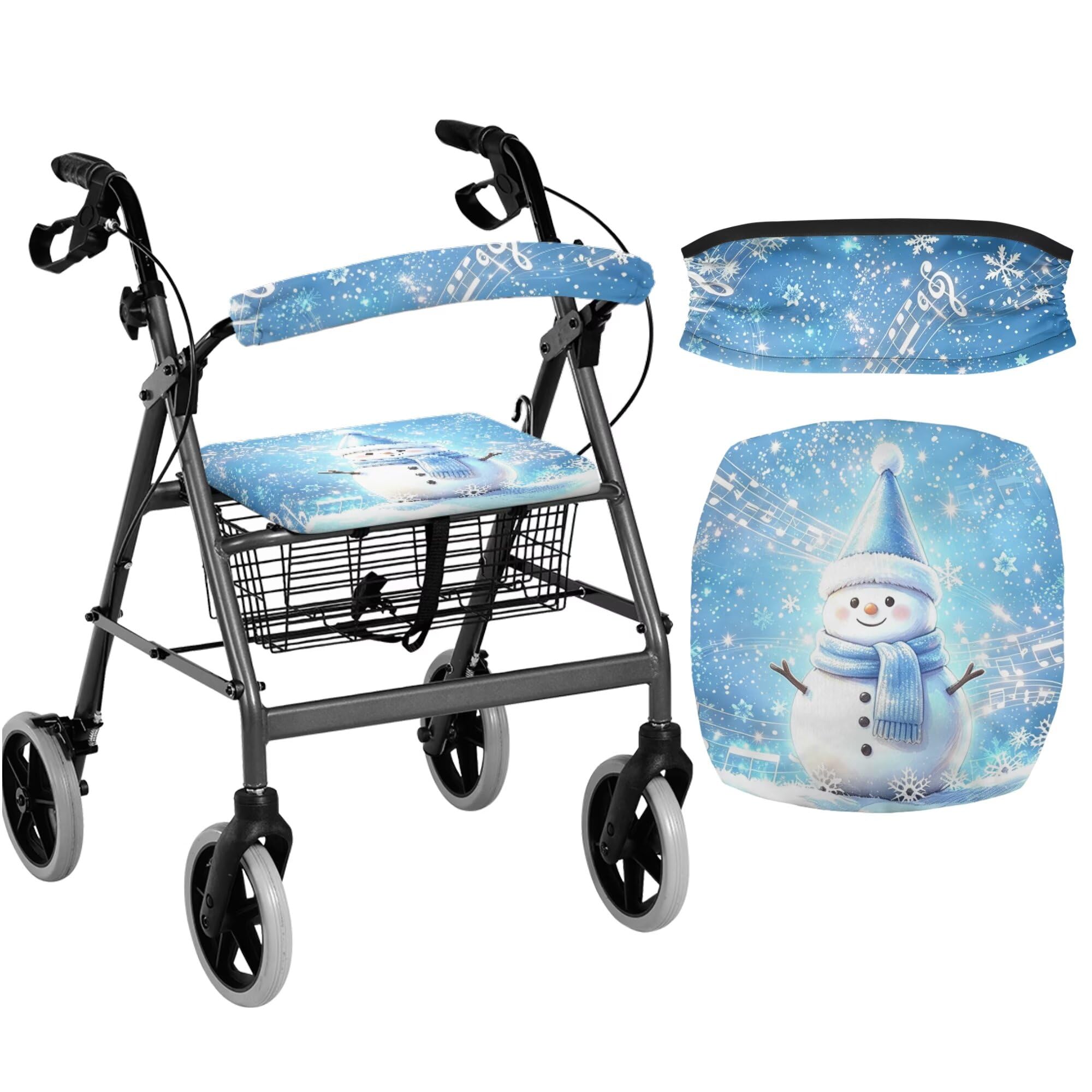 White Marble Walkers for Seniors Cover Universal Fit Walker Accessories Walkers for Seniors with Seat Cover Washable Rollator Covers — Amazon image 23