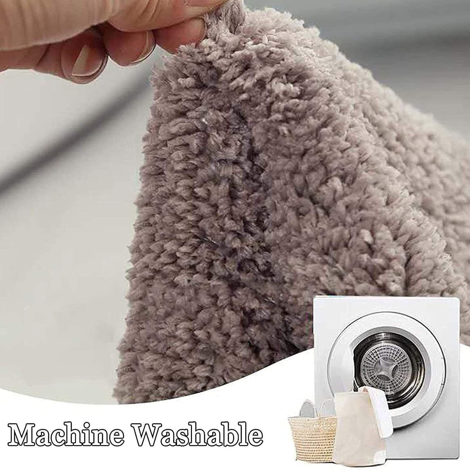 Elegante Alfombra de baño Curvada para Ducha, Alfombra de baño de Esquina, Ducha semicircular, Alfombra Suave Antideslizante para Cabina de Ducha, 100x45cm