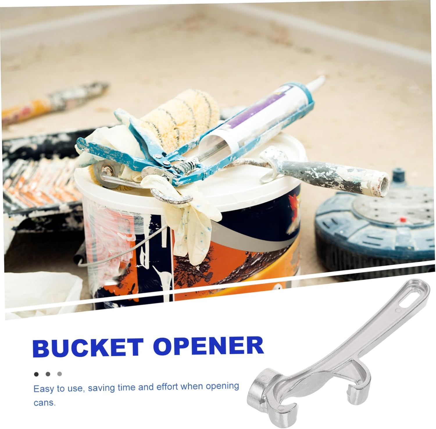 Barrel Lid Opener Tool Aluminum Paint Can Remover with Non-slip Grip for Easy Use Home and Industrial Projects
