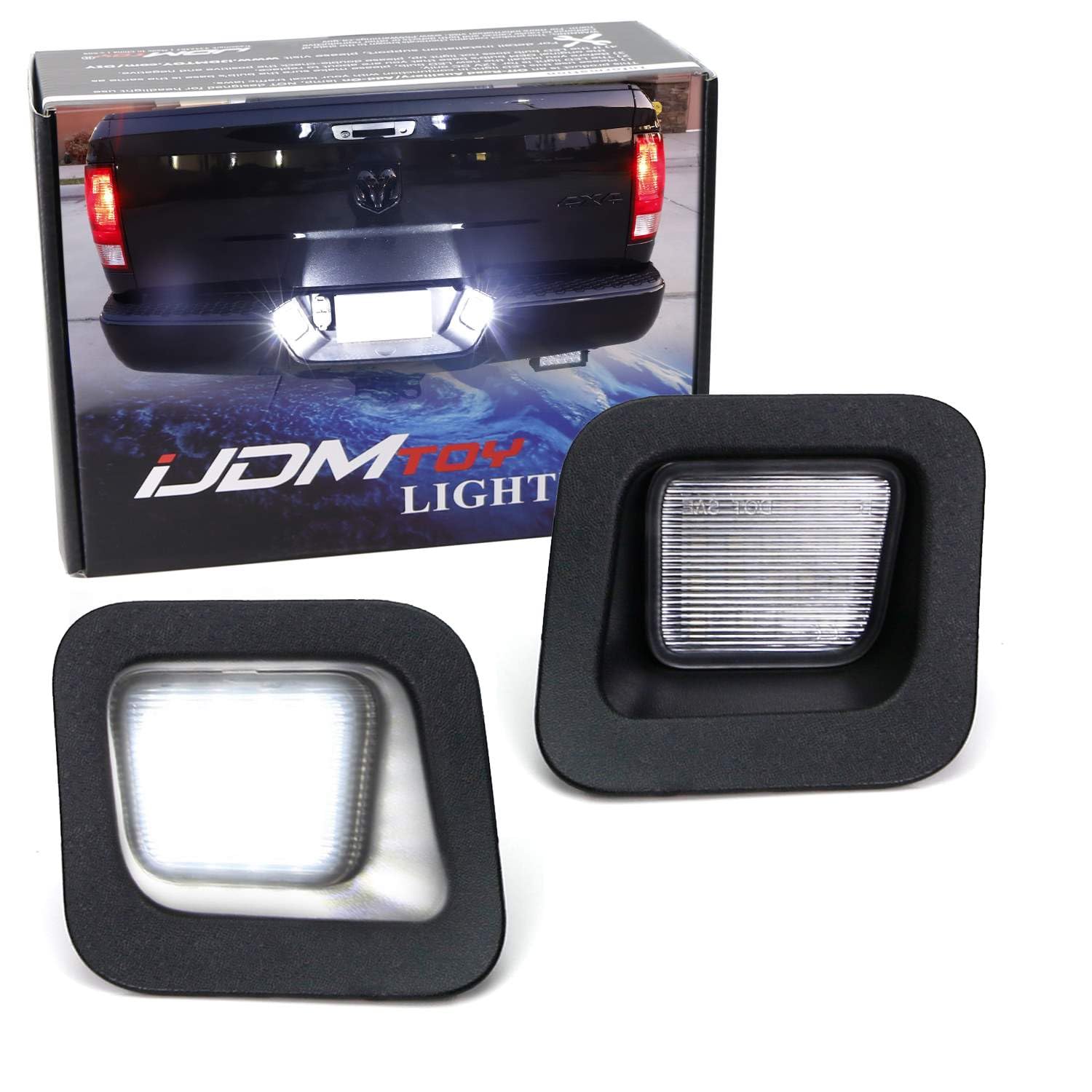 Xenon White Full LED License Plate Light Kit For 2003-2018 RAM 1500, 2500, 3500