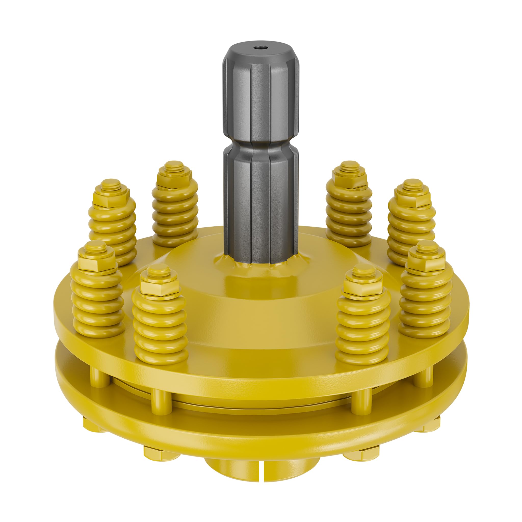 WilTec PTO Clutch for 6 Spline Shaft 1 3/8" Male/Female PTO Shaft with max. torque of 1200Nm Yellow Tractor