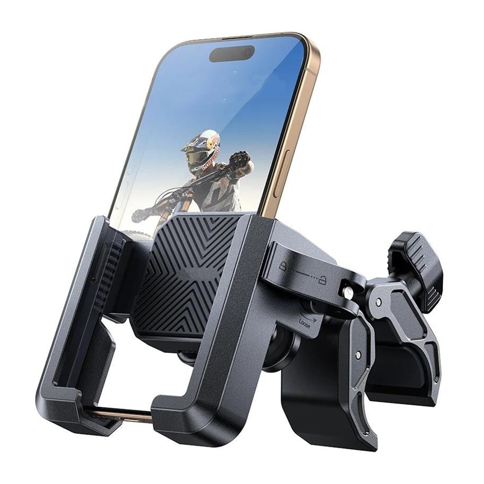 Supporto Telefono Moto Universale Antishock Bici Vista 360° Semi-Involucro GPS Bracket Per Telefoni 4.7"-7"