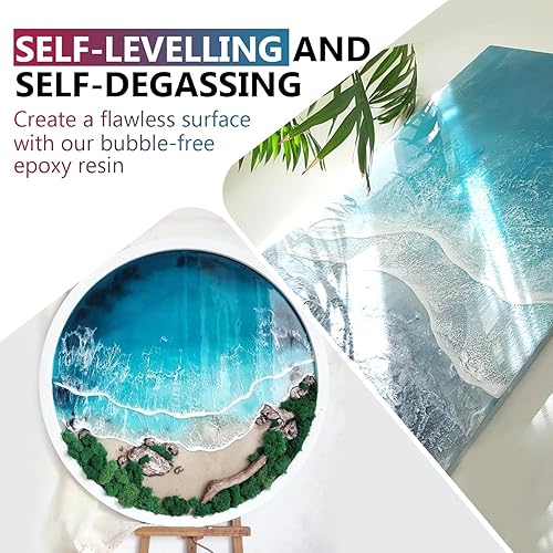 Miniatura 5 de Kit de resina epoxi de 1 galón, resina epoxi transparente de alto brillo, resina de arte libre de burbujas 11 fácil de mezclar para revestimiento y