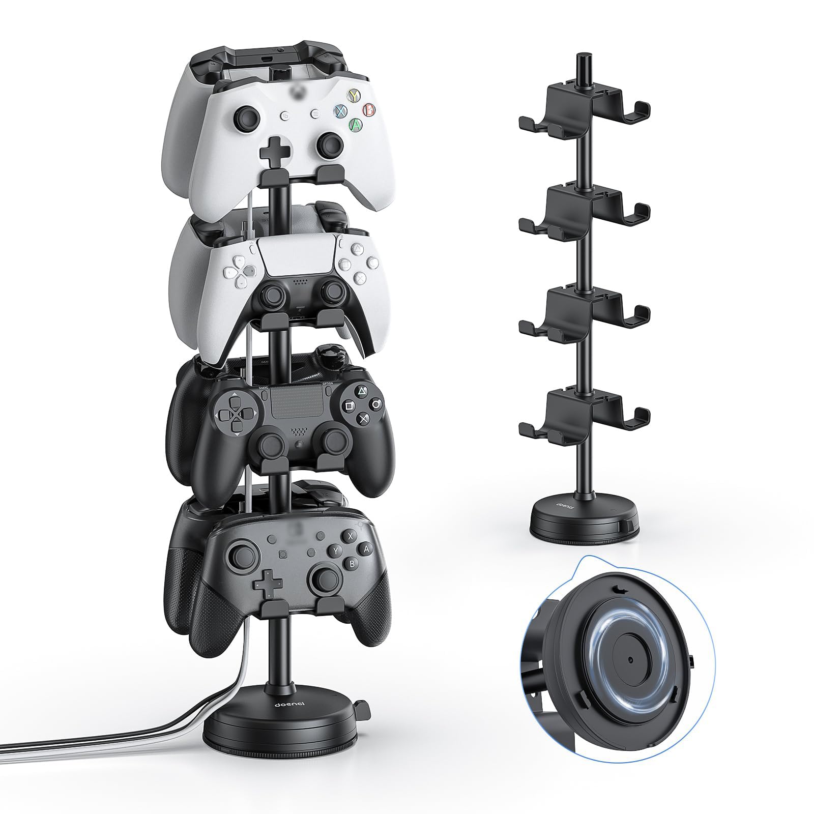 Porta Controller per PS5 PS4 XBOX Series S e X Nintendo Switch Joystick, Porta Joystick 4 Livelli, Supporto Controller Cuffie Gaming, Porta Joystick PS5 e XBOX Series X e S Console Originale