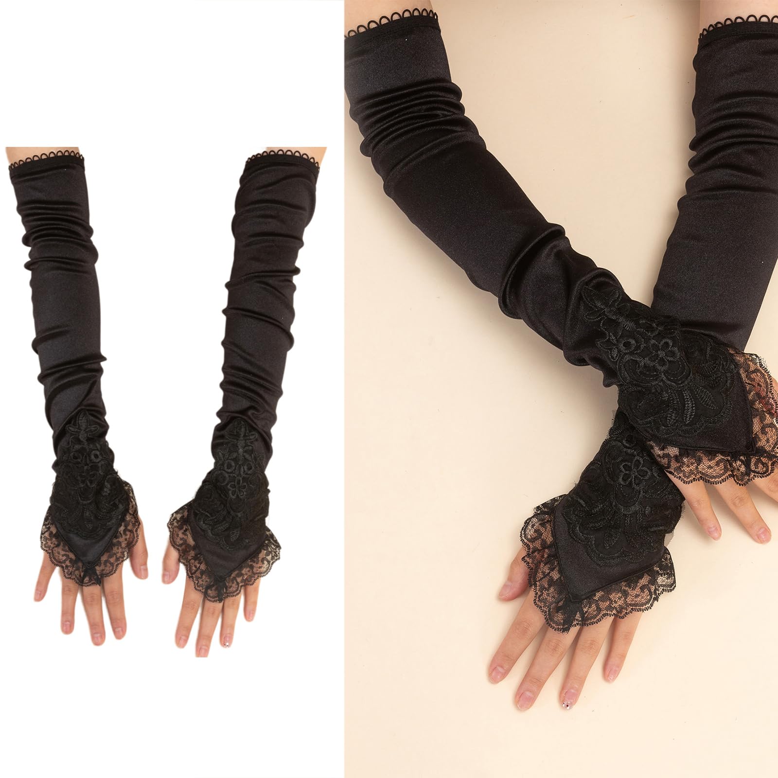 Kangnice Halloween Costume Gloves Comfortable Soft Mittens Women Fashion Beautiful Gloves For Various Ages Accessory