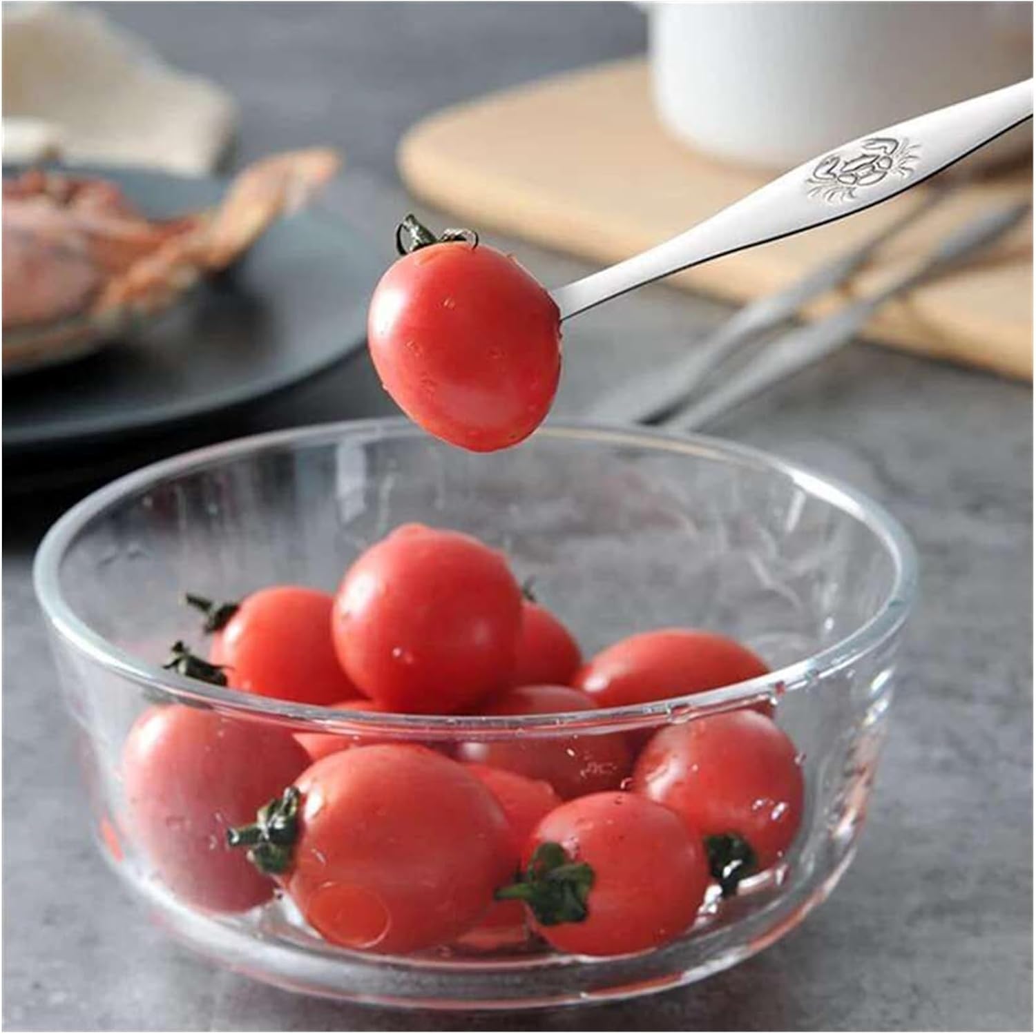 Seafood tools 6pcs Stainless Steel Crab Shape Die Cast Quick Shellfish Lobster Cracker Seafood Tools Clip Needle Fork Picks Pincer Nut Set