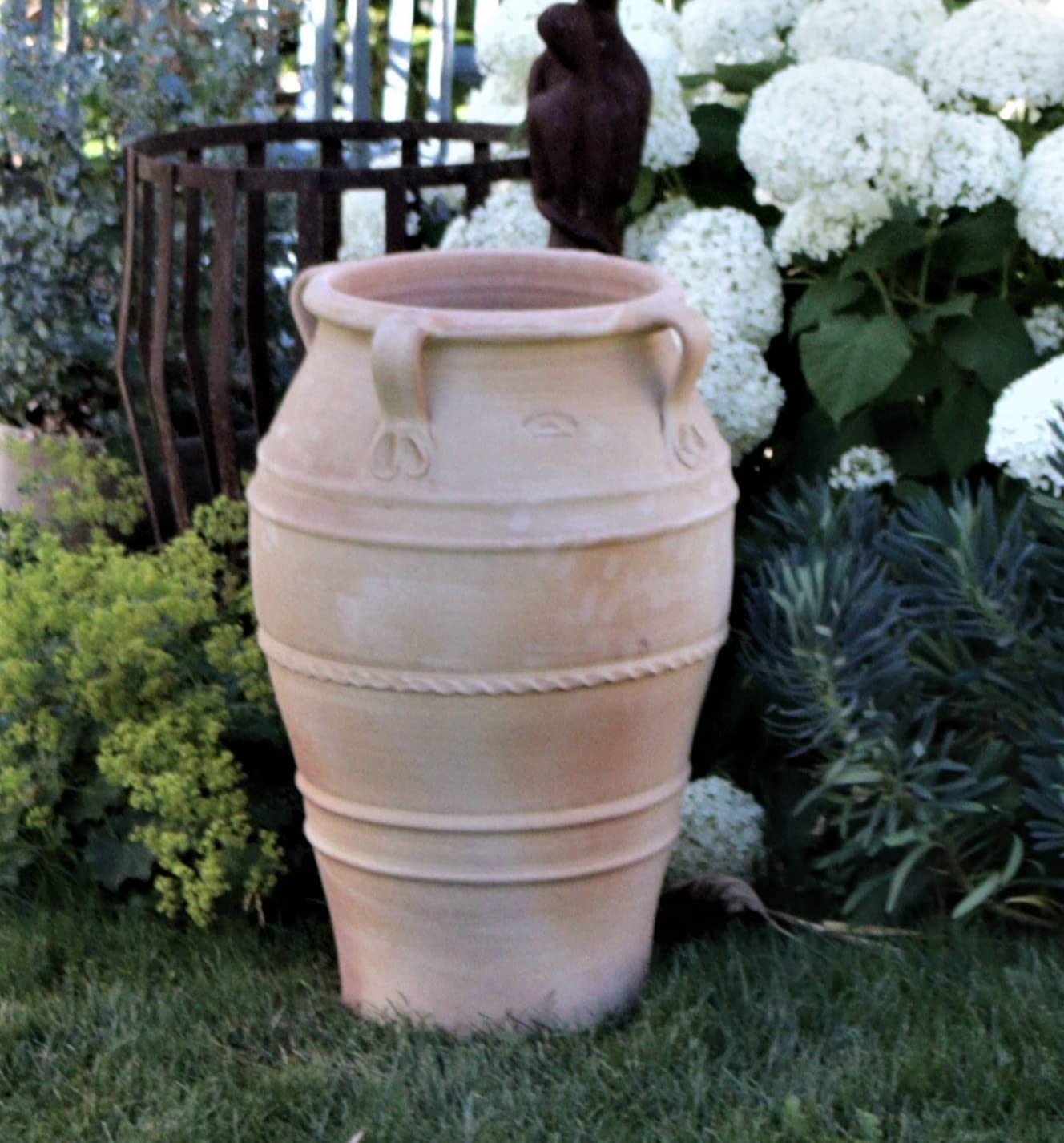 Palatina Werkstatt Esclusiva anfora in terracotta, 70 cm, 100% fatto a mano, bellezza inconfondibile per il vostro giardino e interni