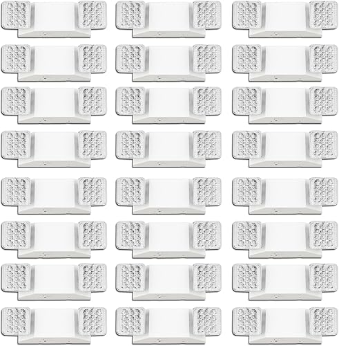 Miniatura 10 de LED Emergency Lights 12 Pack with Battery Backup - 2 Head Emergency Lighting for Home & Business, AC120-277V, White