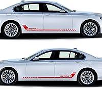 Vista 5 de Universal Car Side Skirt Vinly Calcomanías Auto Body Side Sport Racing Stripe Graphic Stickers Exterior DIY Modificado Decoración Accesorios NJ016