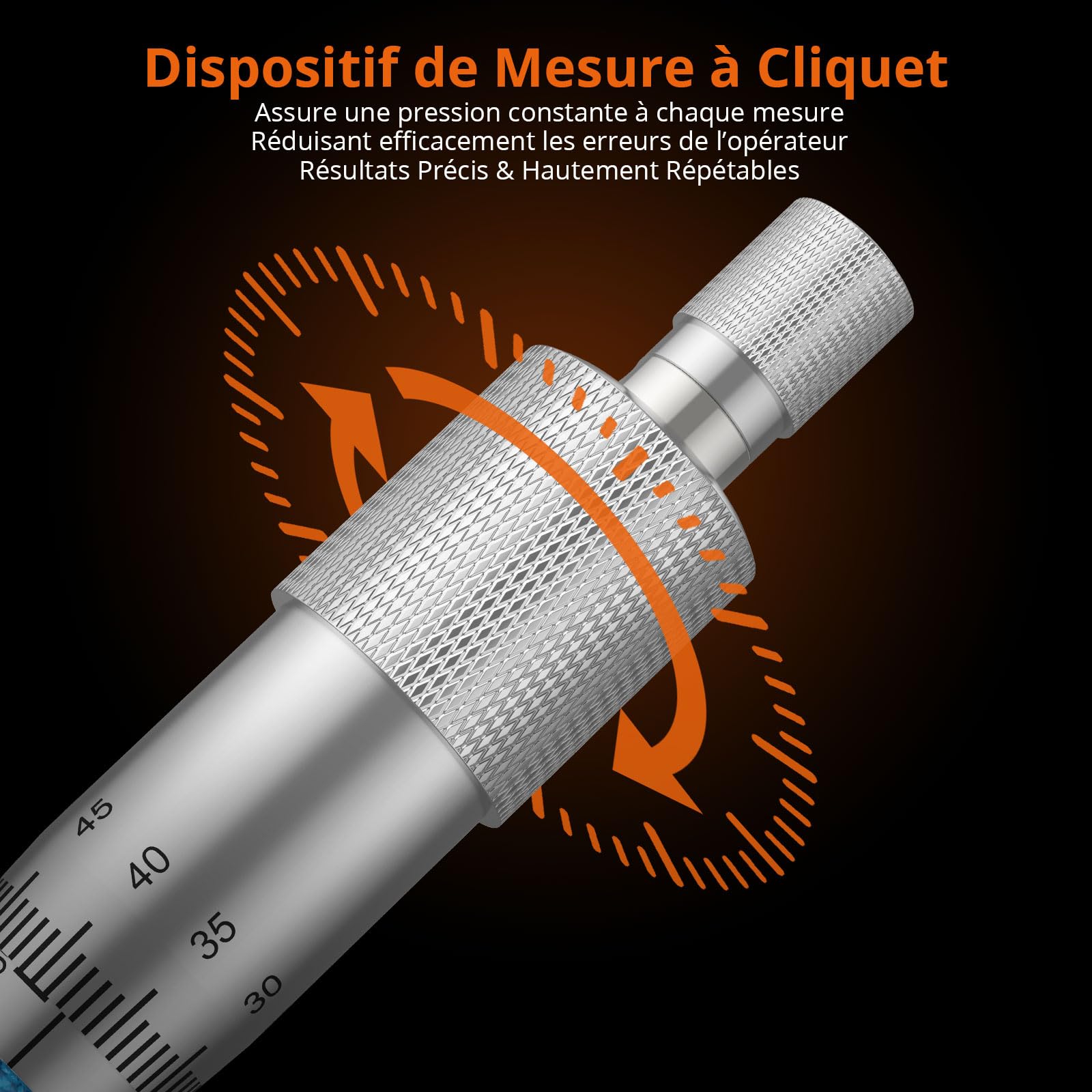 Proster Micromètre Extérieur 0–100mm 4 Pièces – Précision 0,01mm avec Ratchet Stop, Satin Chrome & Échelle Laser, Ensemble Professionnel pour Atelier, Contrôle Qualité et Machiniste
