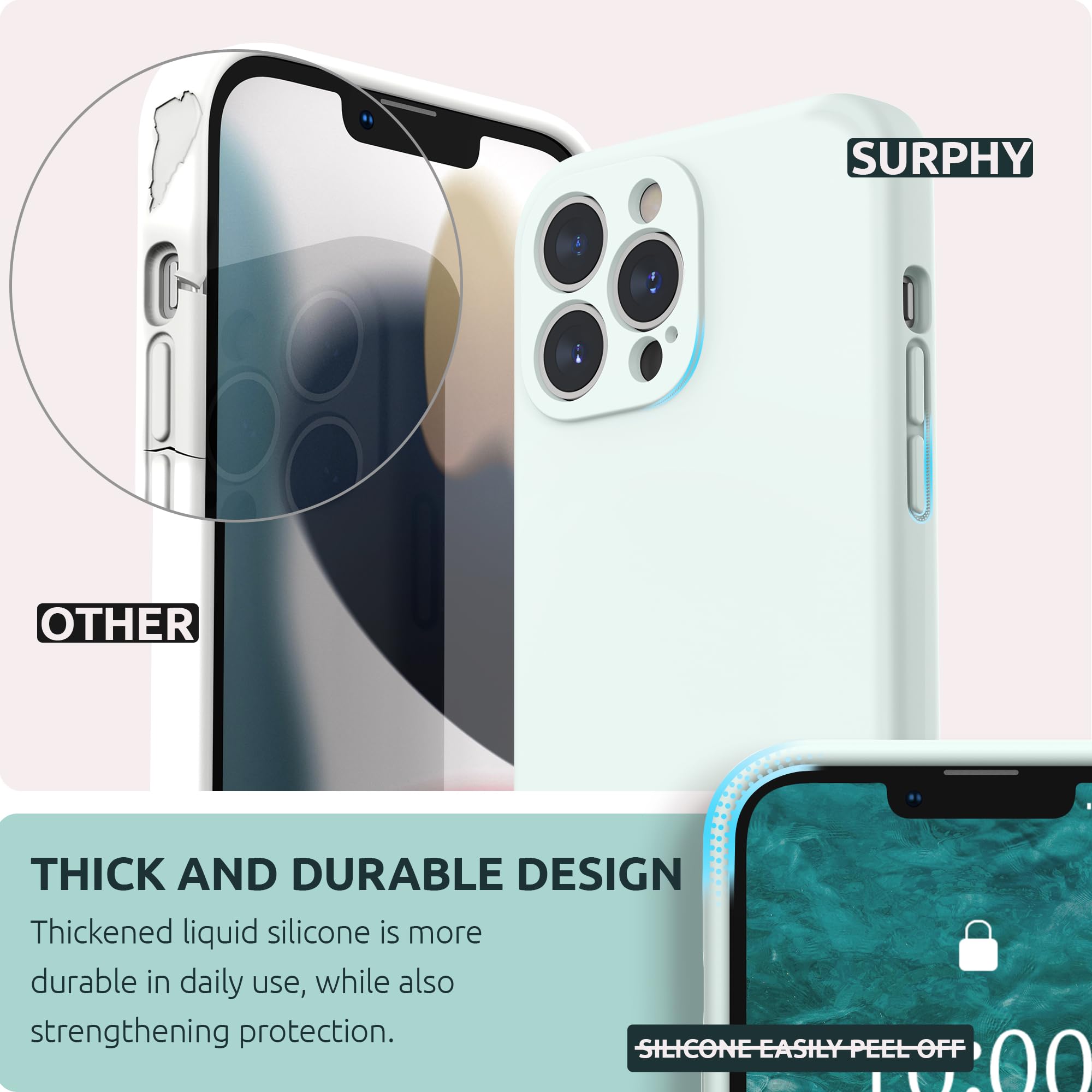 Amazon.co.jp: SURPHY iPhone13 Pro Maxケース シリコン