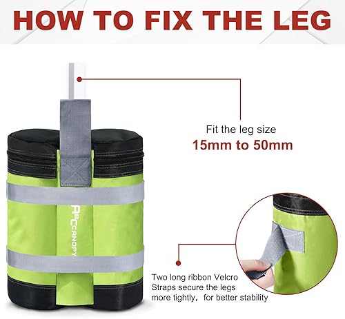 Miniatura 4 de Abccanopy juego de 4 bolsas pesadas para armado de refugio instantáneo de calidad superior y de alta resistencia, de 55 lb cada una, en más de 20