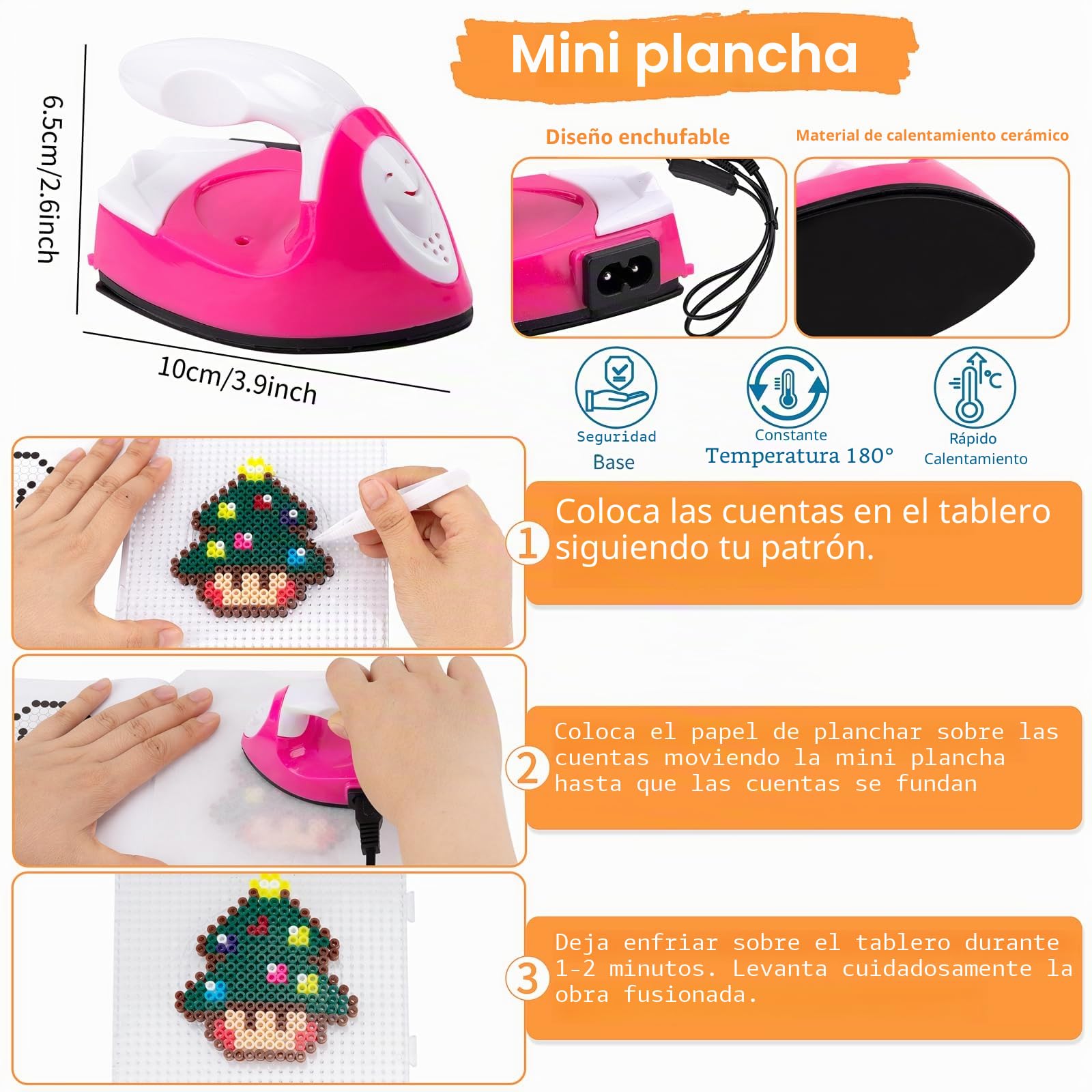 JelyArt Cuentas para Planchar - Fuse Beads Kit, Set de Manualidades para Niños y Niñas, 12,000 Piezas, 5mm, 36 Colores, 3 Plantillas, 2 Pinzas Juego de Cuentas Hama para Niños Regalo Cumpleaños DIY