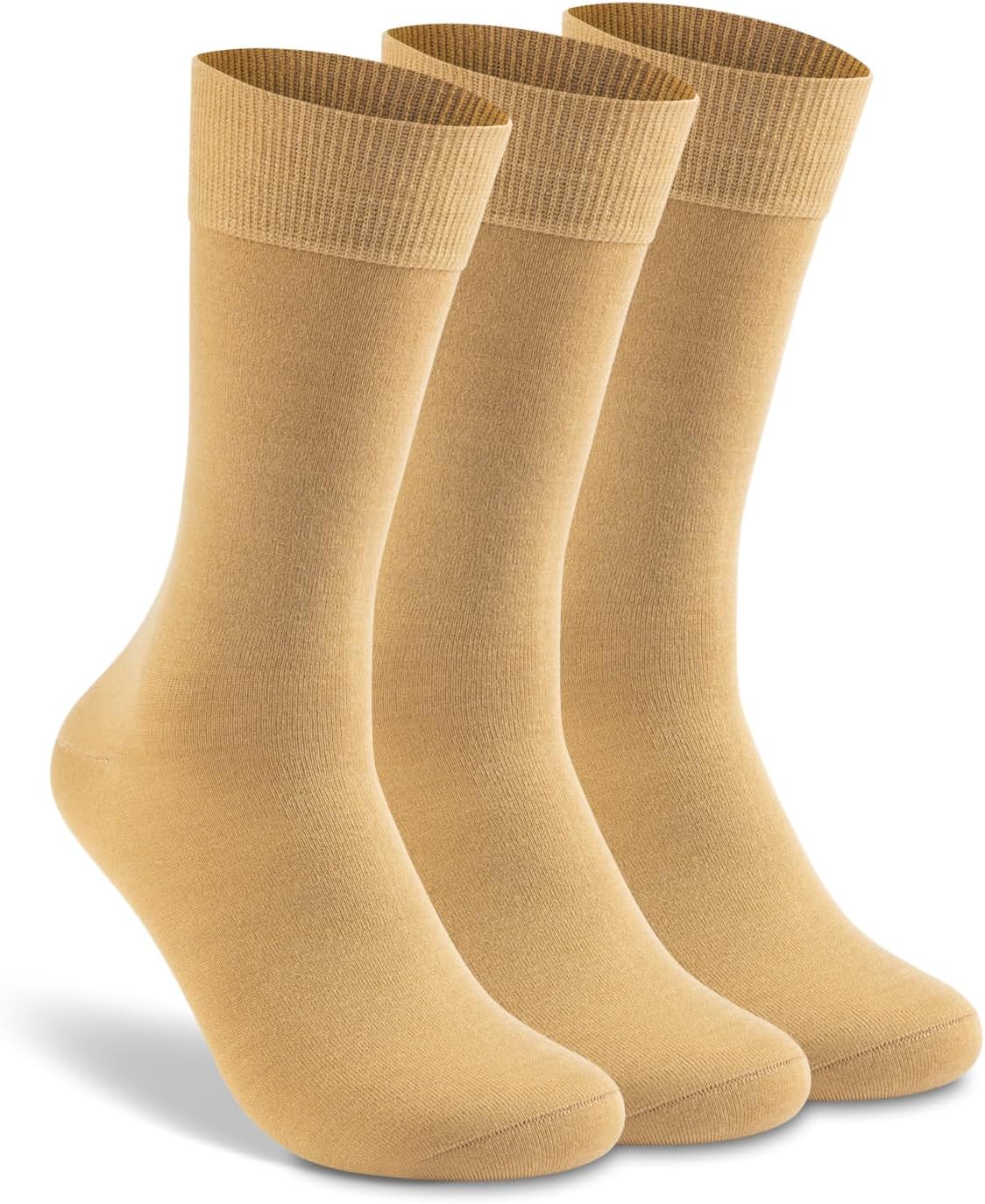 Men's Thin Merino Wool Socks, Cozy Winter Warm Breathable Mid-calf Casual Dress Liners 3/6 Pairs Pack