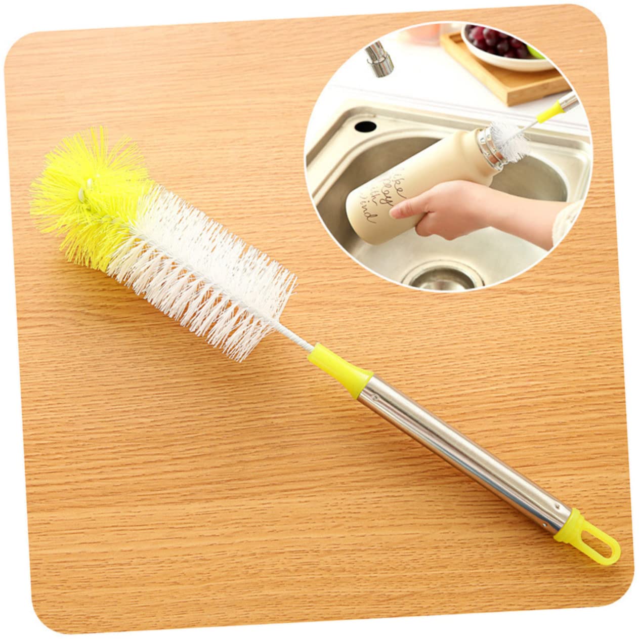 2 Set Spazzola Per Bottiglie Detergente Per Bottiglie Lavabottiglie Tazza Bottiglia 3 Pezzi*2