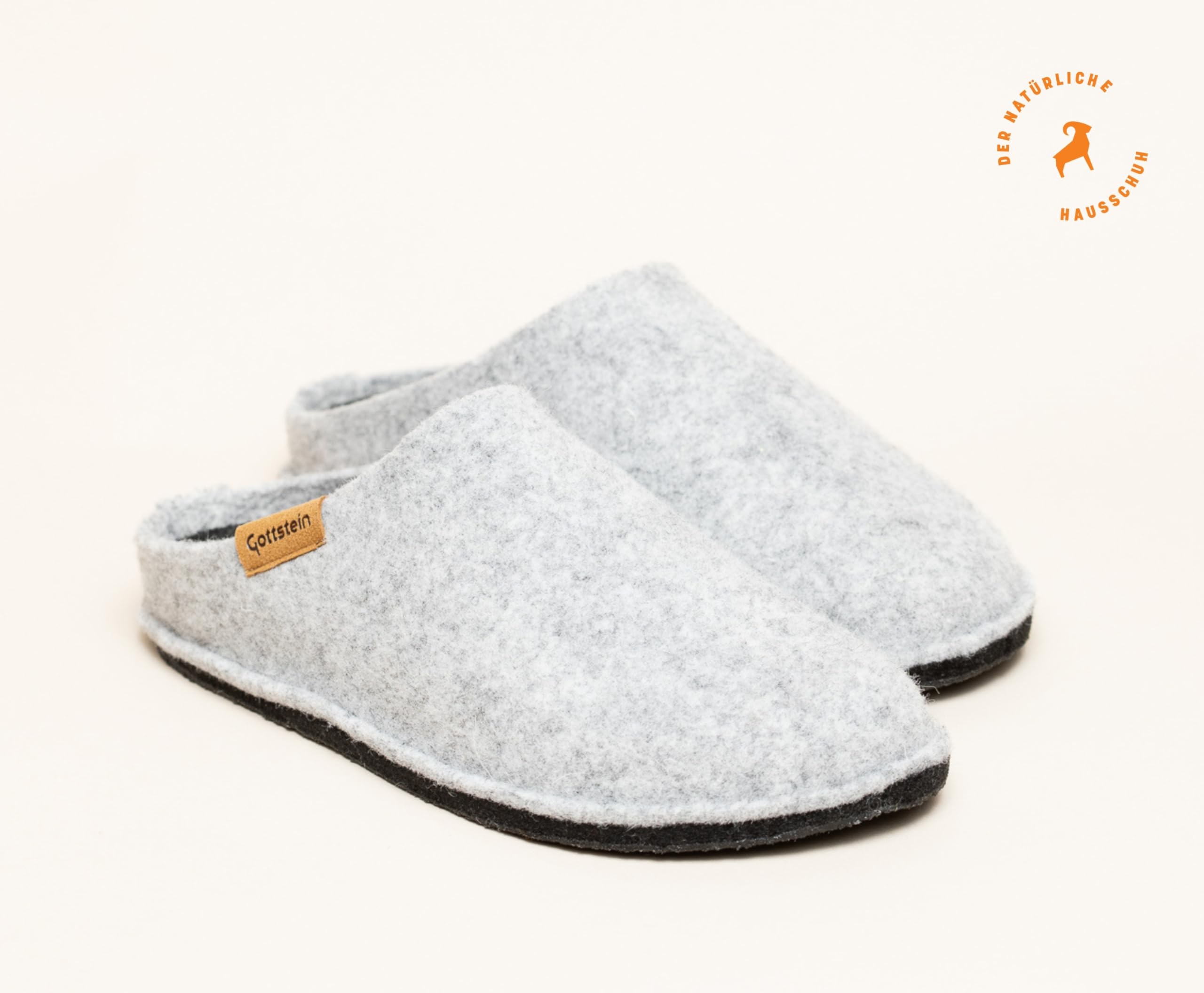 Gottstein Classic CO Pantuflas de fieltro de lana para hombre y mujer – con plantilla anatómica – Fieltro sin costuras para mayor comodidad – Fabricado en el Tirol