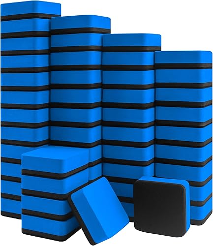 IHPUKIDI - Mini borradores de borrado en seco, paquete de 48 borradores magnéticos para pizarra blanca, limpiador de pizarra para niños y