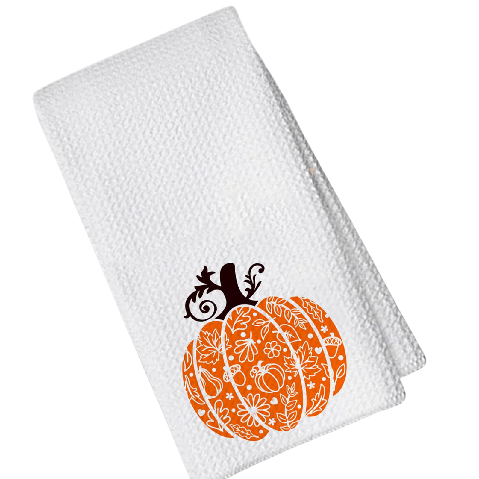 Jazuaiao Seasonal Halloweens Kitchen Cloth Cotton Fabric Blend Checkered Designs Decorative Rag for Fall Time Halloweens Kitchen Towel