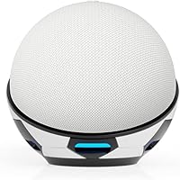 Echo Dot (5th Gen, 2022 Release) in Glacier White bundle with Made for Amazon Football Stand