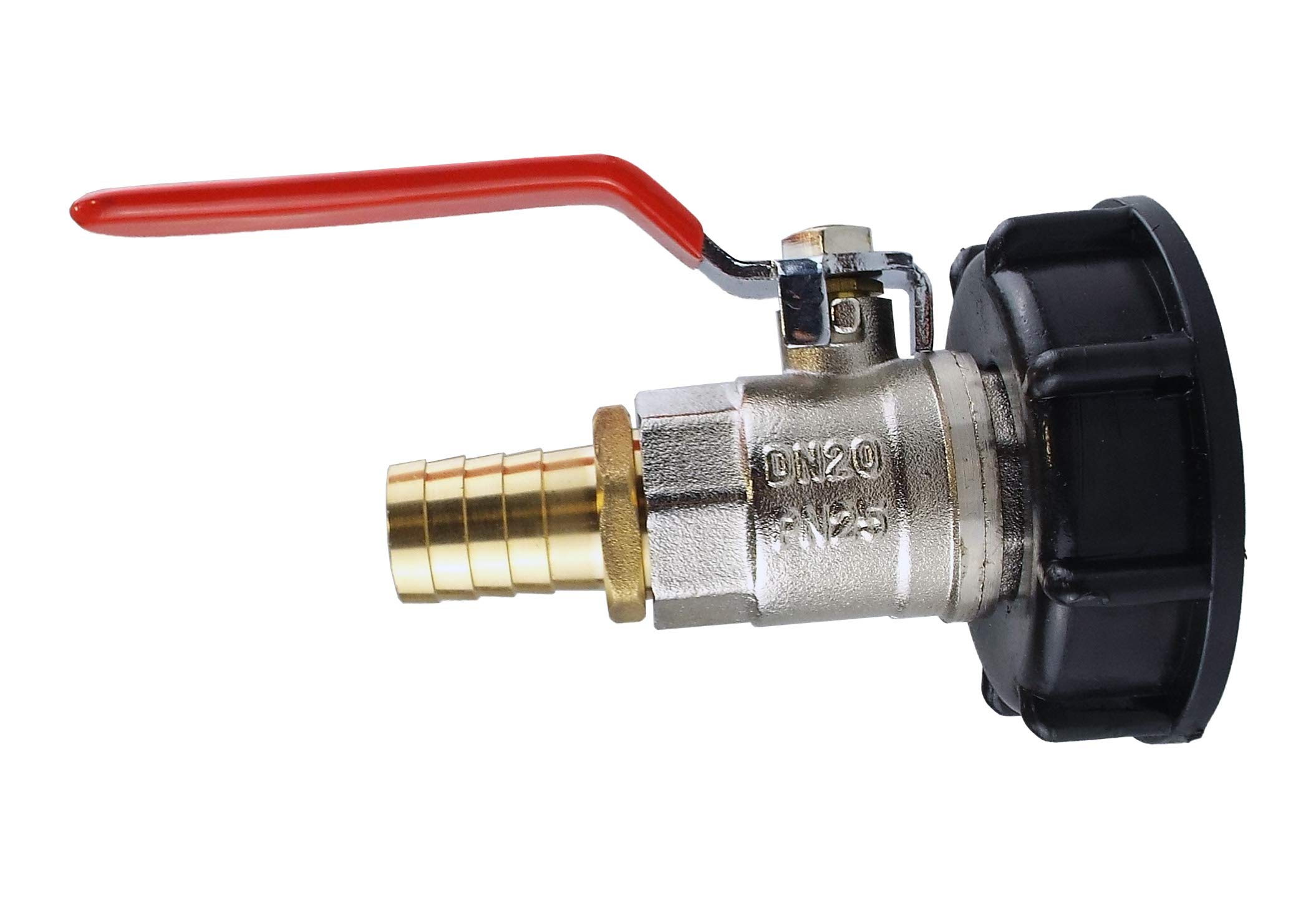 Cost Wise Mixed Ibc Water Tank Outlet Tap For Tanks With A S60x6 2" Coarse Thread,Full Flow Metal Lever Valve+3/4" Brass Outlet Barb Hi Flow System