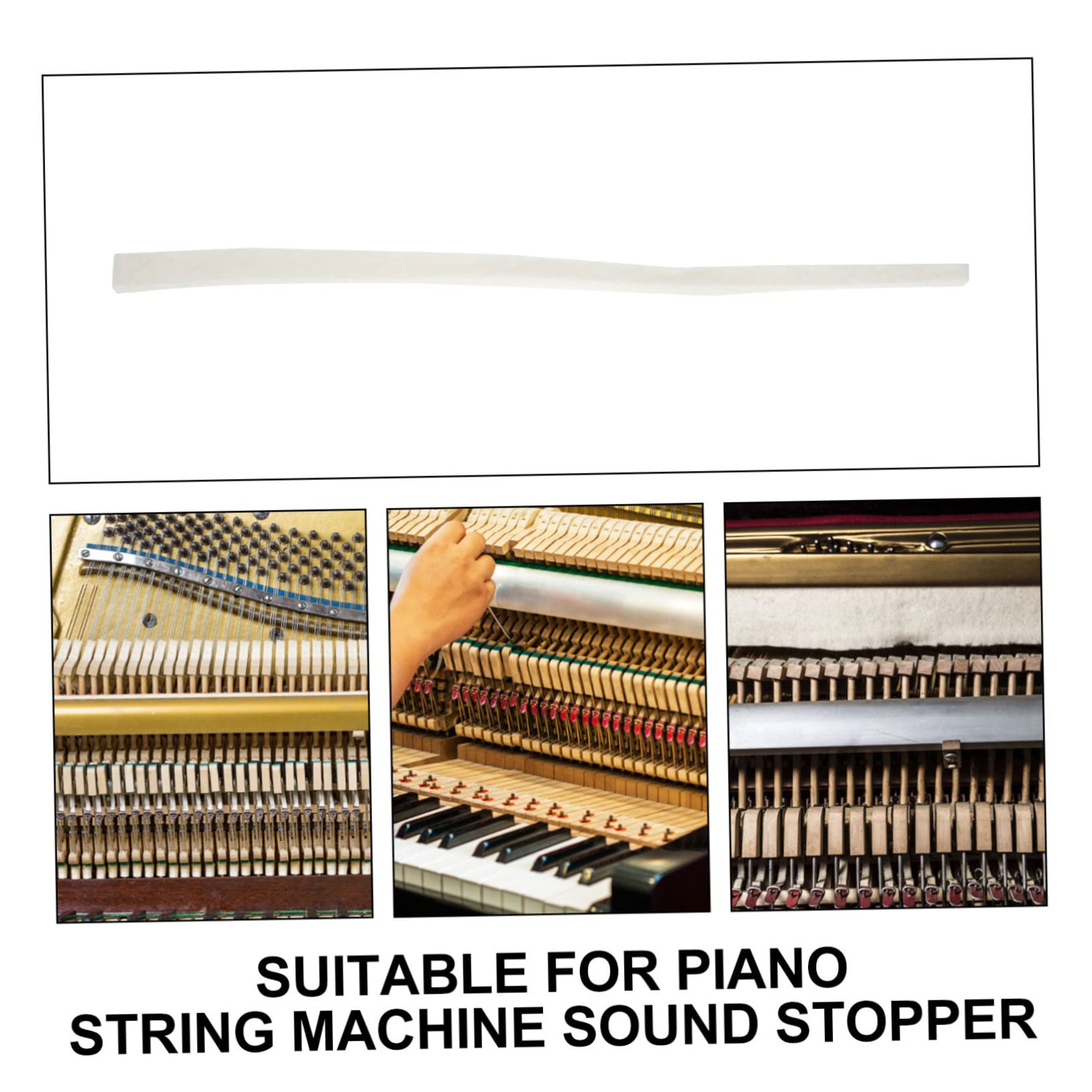 SUPVOX 4pezzi Cintura Silenziatore Per Pianoforte Accessorio Per Accordatura Strumenti Musicali Cintura Lana Resistente e Compatta Strumento Di Manutenzione Per Pianisti Professionisti e