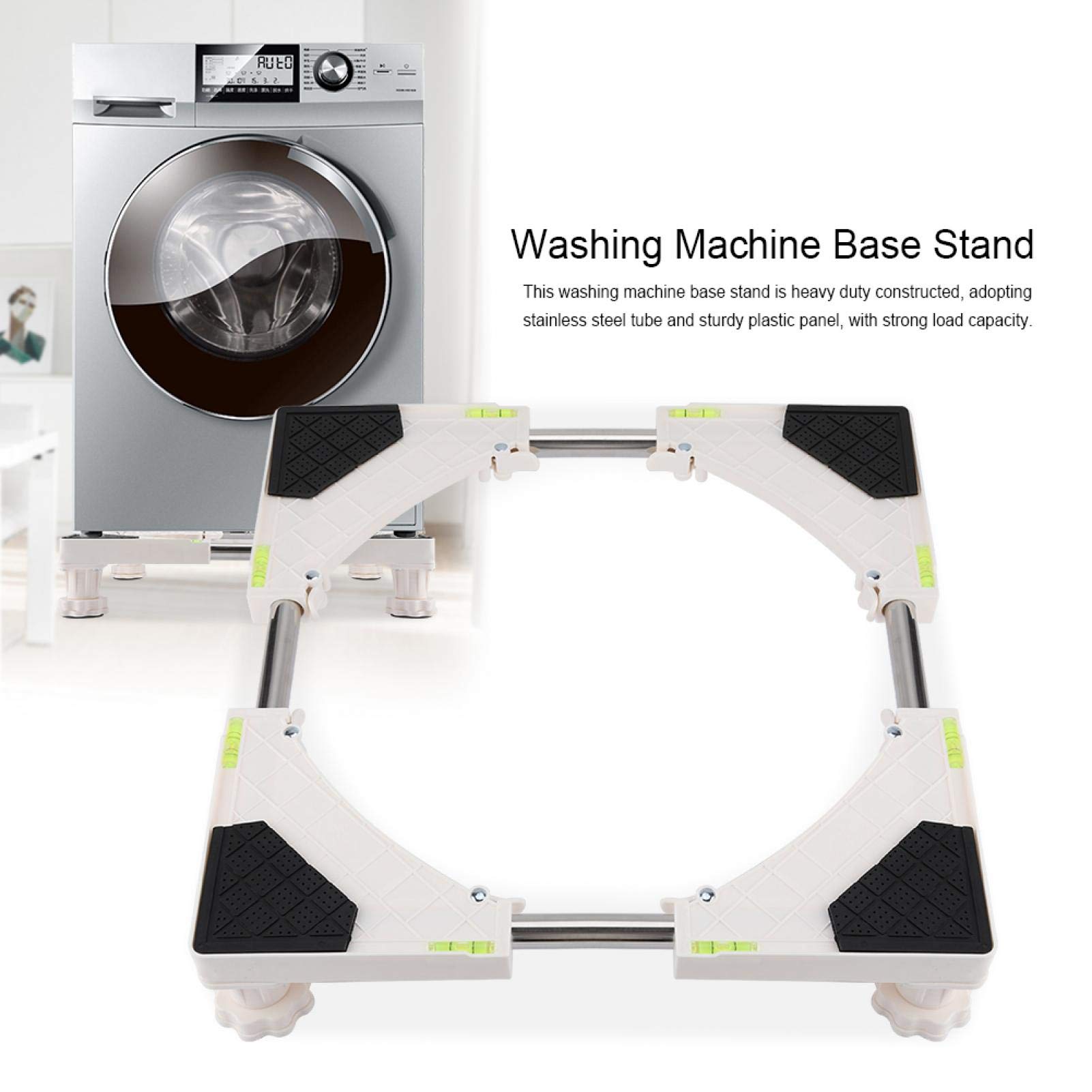Cyrank Supporto per Lavatrice e asciugatrice, Supporto per Lavatrice con Mini Base per Frigorifero per Moquette per Base Mobile Universale Supporto per Frigorifero, asciugatrice e Frigorifero(S)