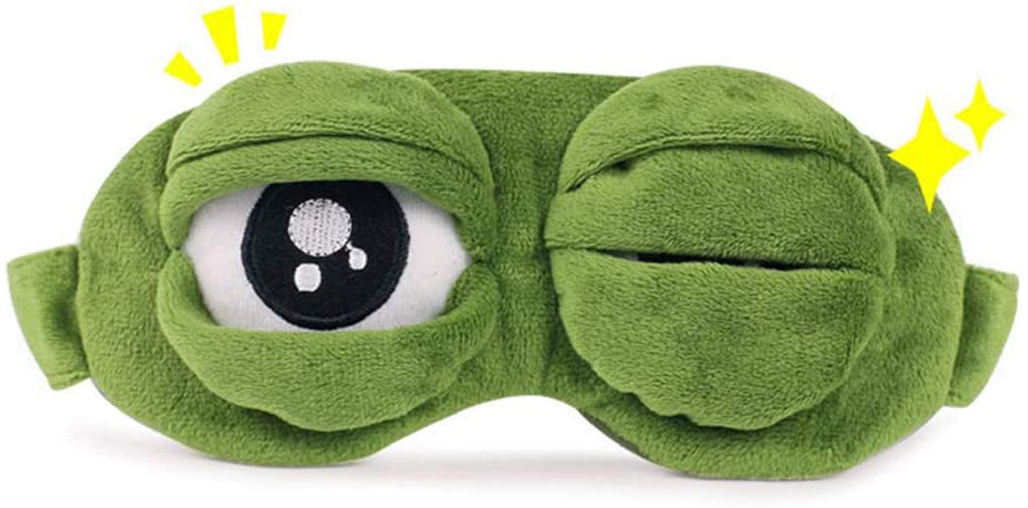 Mascherina Per Gli Occhi A Forma Di Rana – Morbida E Regolabile Per Un Sonno Profondo, Unisex