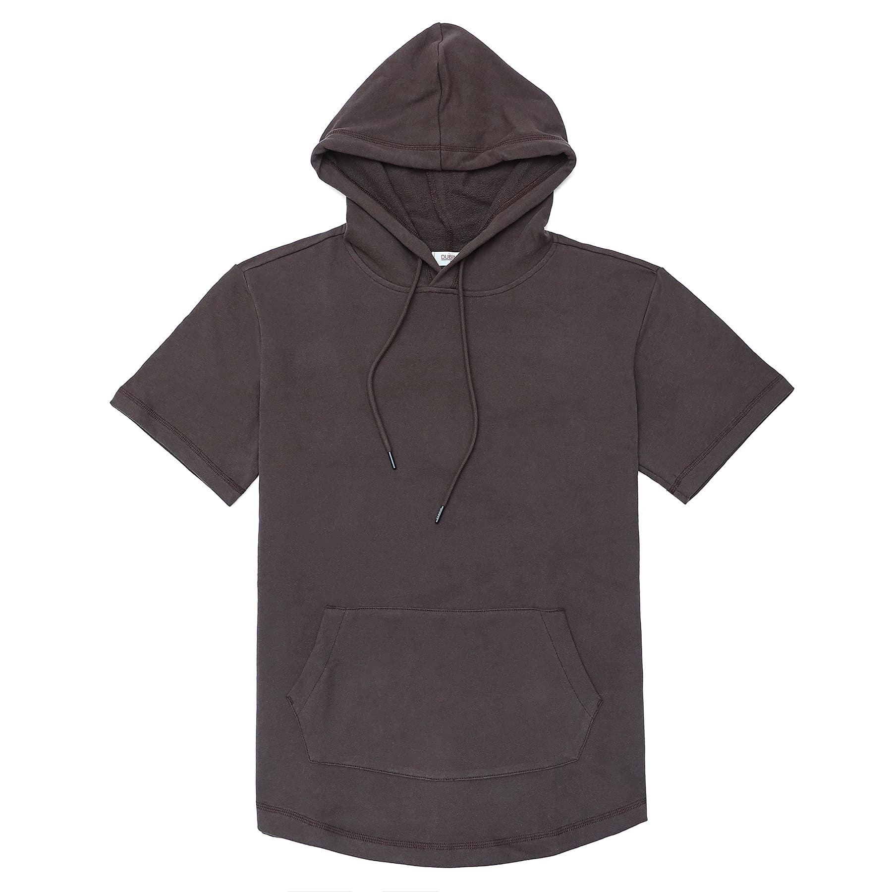 Dubinik®Short Sleeve Hoodie Lightweight Soft Cotton Moisture Wicking Kangaroo Pocket Short Sleeve Hoodie For Men