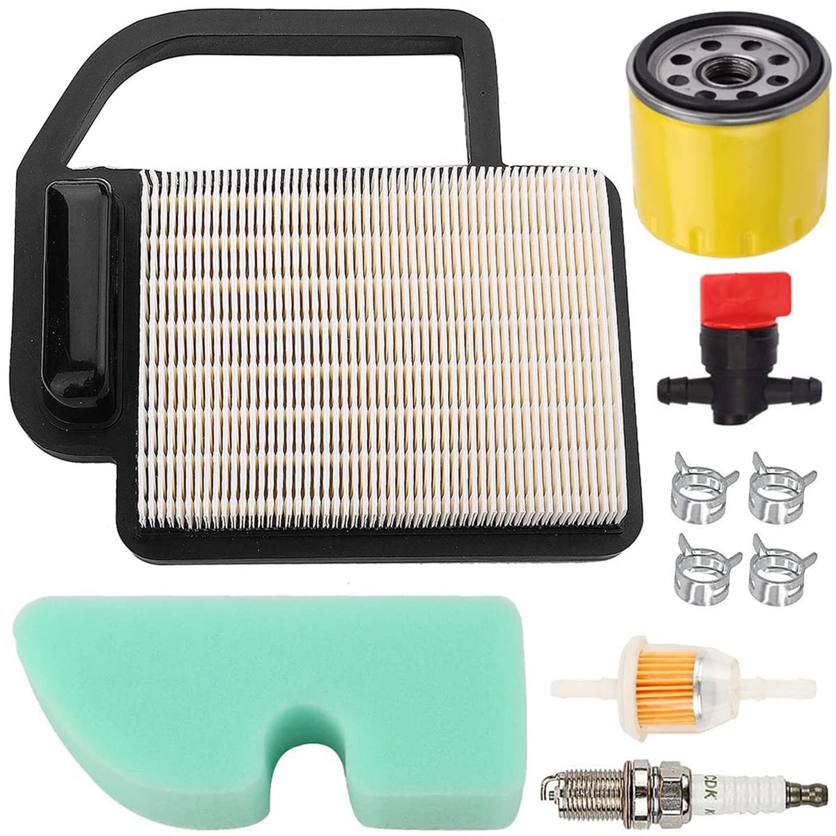 ZAMDOE Filtr powietrza 20 083 02-S 20 083 03-S filtr wstępny 52 050 02-S filtr oleju, świeca zapłonowa, filtr paliwa do Kohler 20 083 06-S SV470 SV480 SV530 SV540 SV590 SV600 SV610 SV620 kosiarka