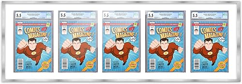 Miniatura 59 de Poster Palooza Marco de cómic con paspartú para 2 cómics CGC, CBCS o PGX Graded Comics – Marco de cómic negro para cómics de 8.125 x 13 pulgadas