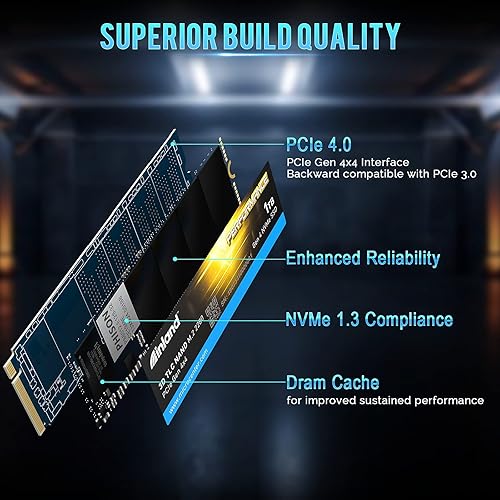 Miniatura 7 de INLAND TN450 - Unidad interna de estado sólido SSD NVMe M.2 PCIe Gen4x4 2280 de 500 GB, hasta 5,000 MBs, 3D NAND, almacenamiento y memoria para