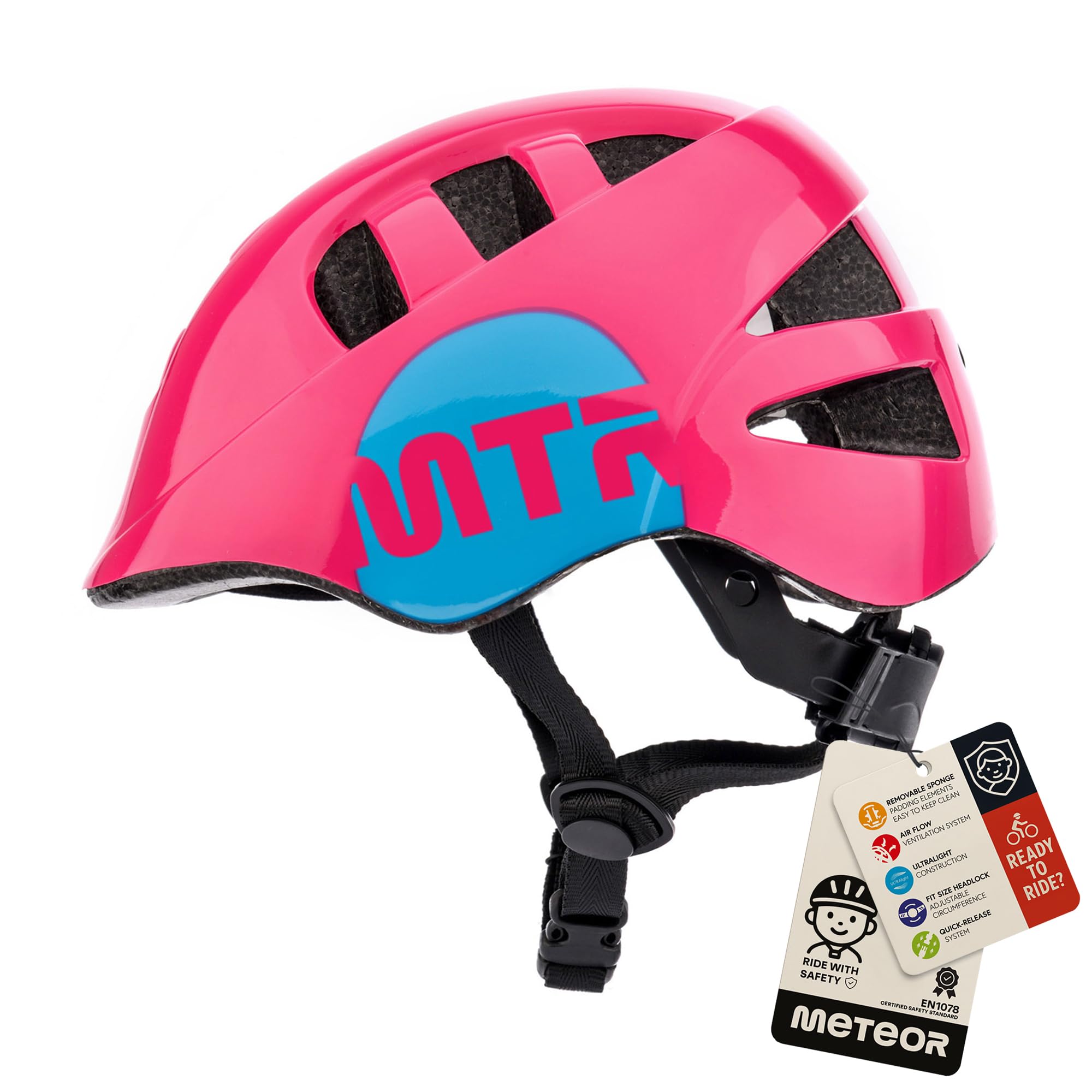 meteor Casco Bici Ideale per Bambini - Caschi Perfetto per Downhill Enduro Ciclismo MTB Scooter - Helmet per Tutte Le Forme di Attività in Bicicletta Helmo