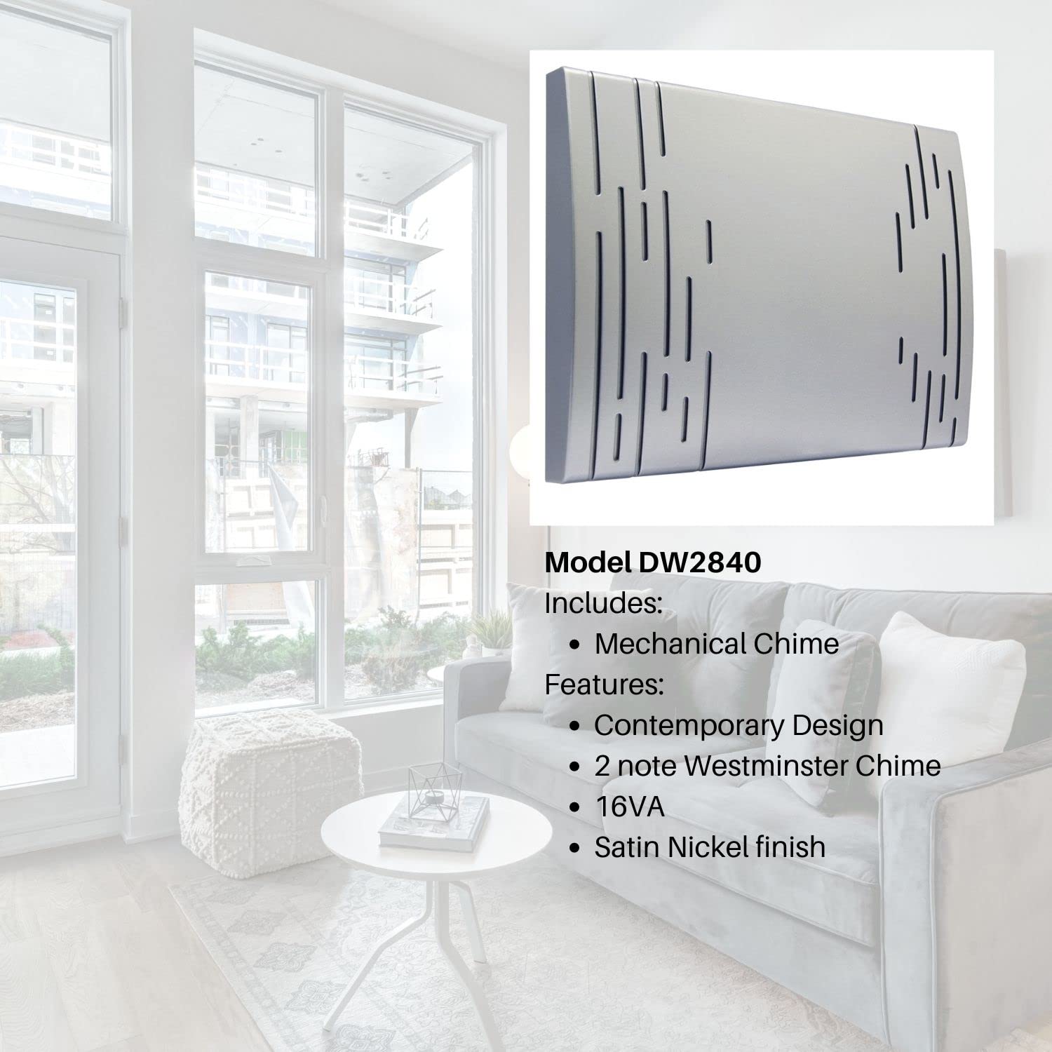 Buy IQ America DW2840 Wired Doorbell Chime with Modern Contemporary