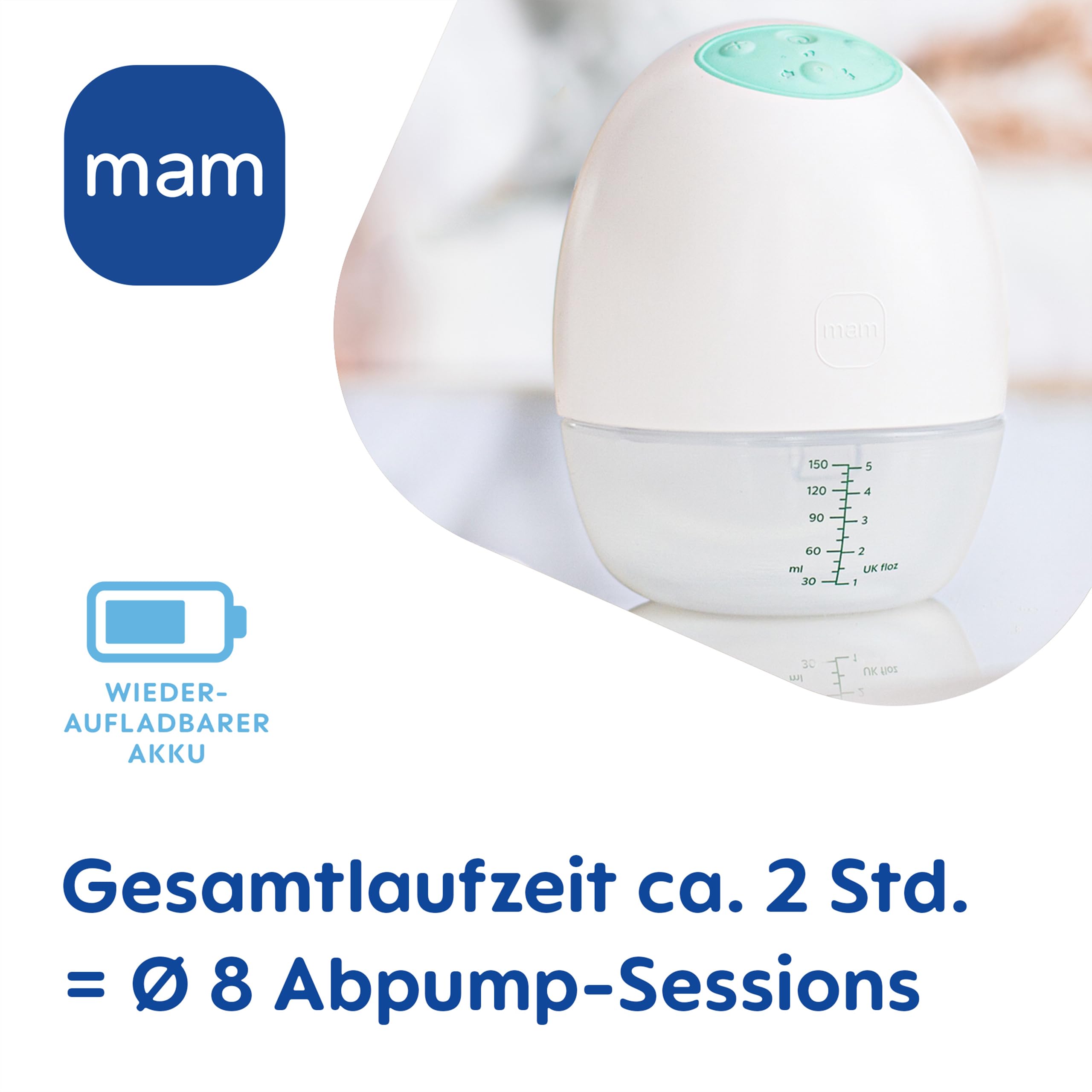 MAM Move Milchpumpe | 50-Jahre MAM Jubiläum Set inkl. kostenlosem Travel Case | Handsfree ohne Schläuche oder Kabel | schlankes Design passt in jeden BH | 3 Modi für diskretes und effizientes Abpumpen