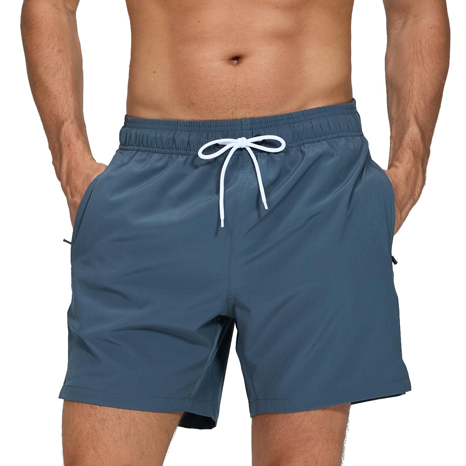 Aisprts Pantaloncini Mare Uomo Asciugatura Veloce Calzoncini da Beach Costume da Bagno Uomo Boxer Mare Fodera Rete con Taschino e Coulisse