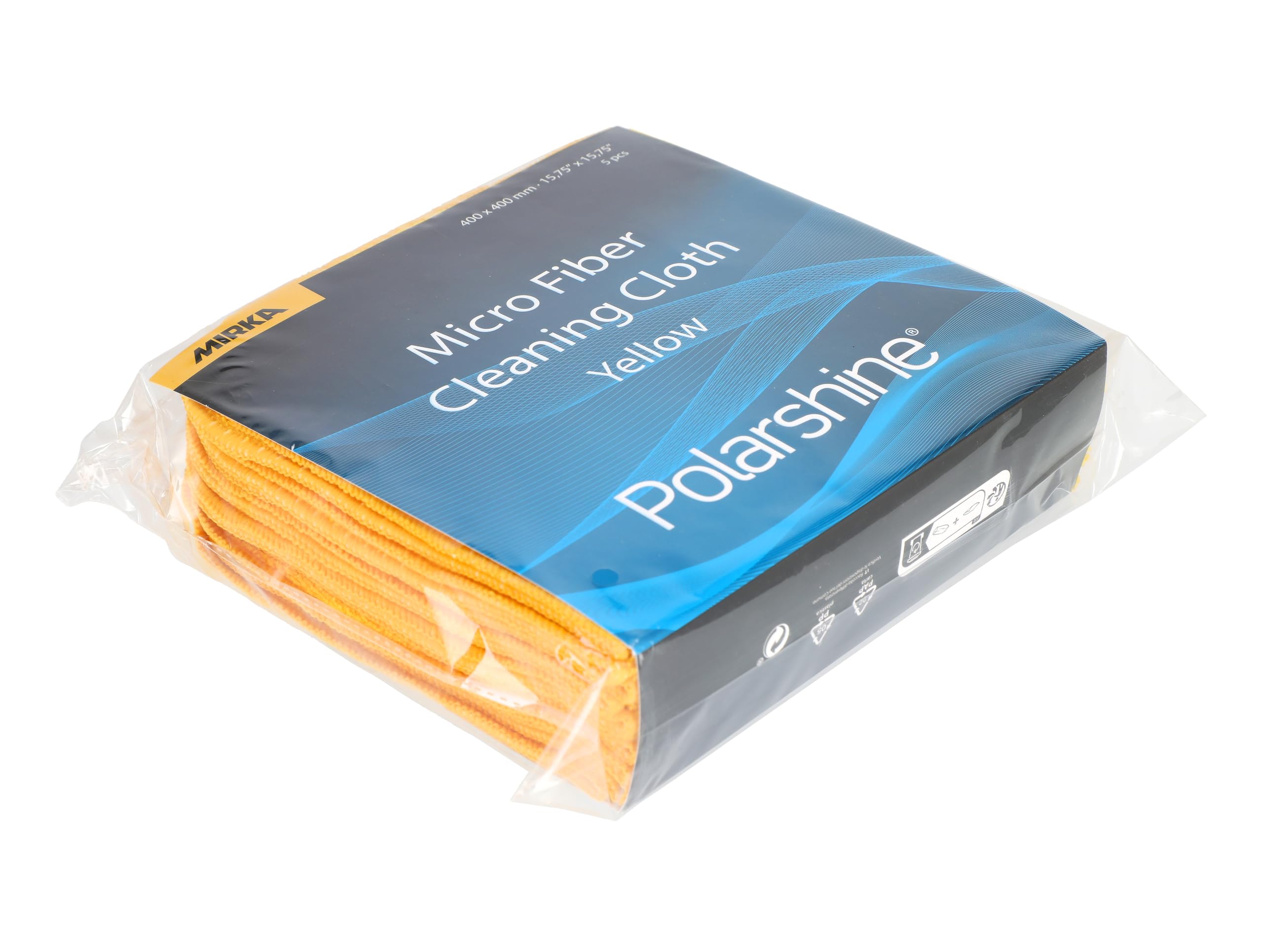 Mirka Polarshine Marine Panno di pulizia in microfibra / 400 x 400 mm/Giallo / 5 pz. / 7991500111