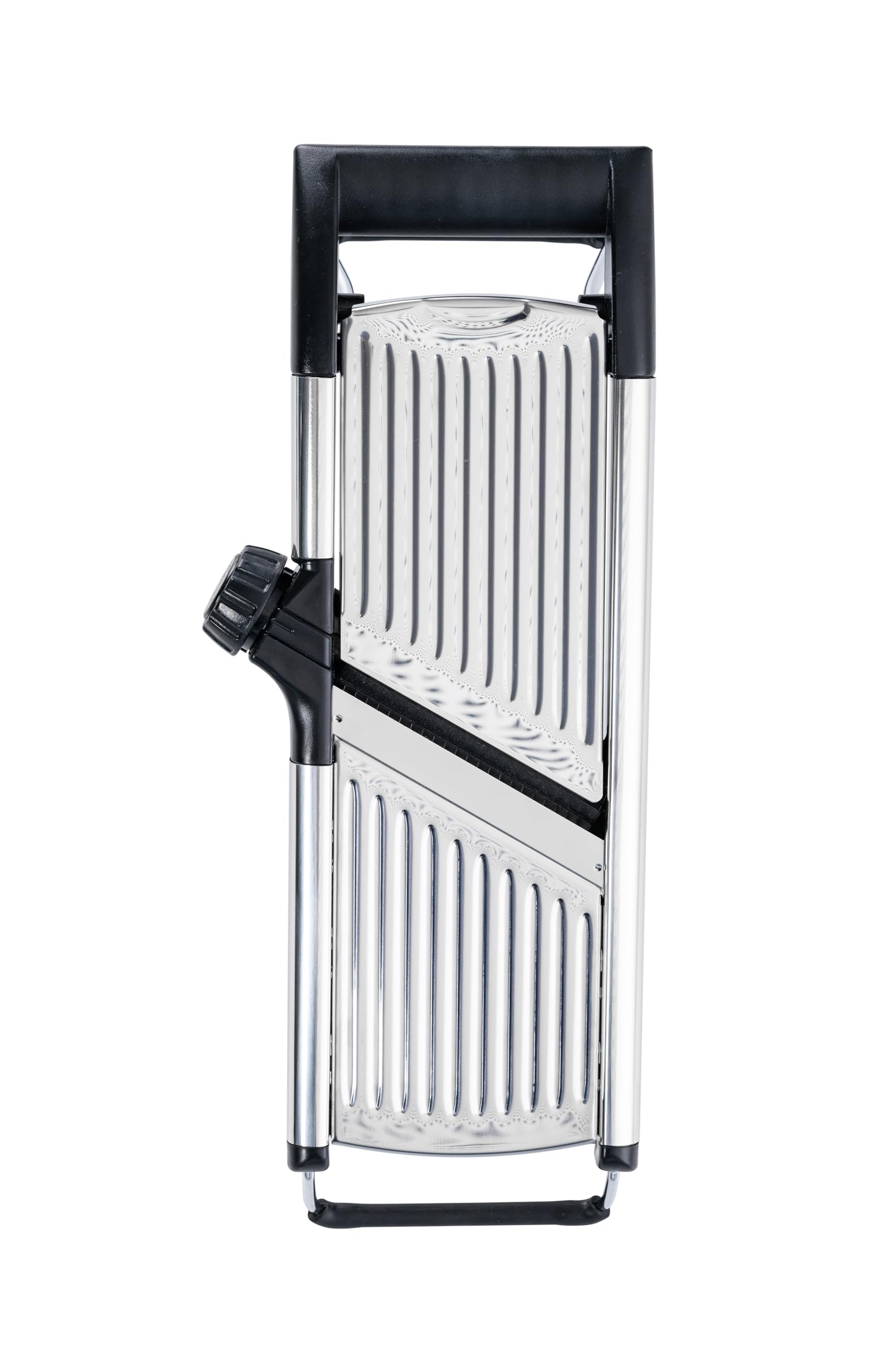 Kelomat, 1683-247, utensile da cucina, affettatrice per frutta e verdura, professionale, in acciaio inox, LBH 41,8 x 17,8 x 13,5 cm, con waffel Fry Cutter Crinkle Cut Potato Chip, affettatrice per