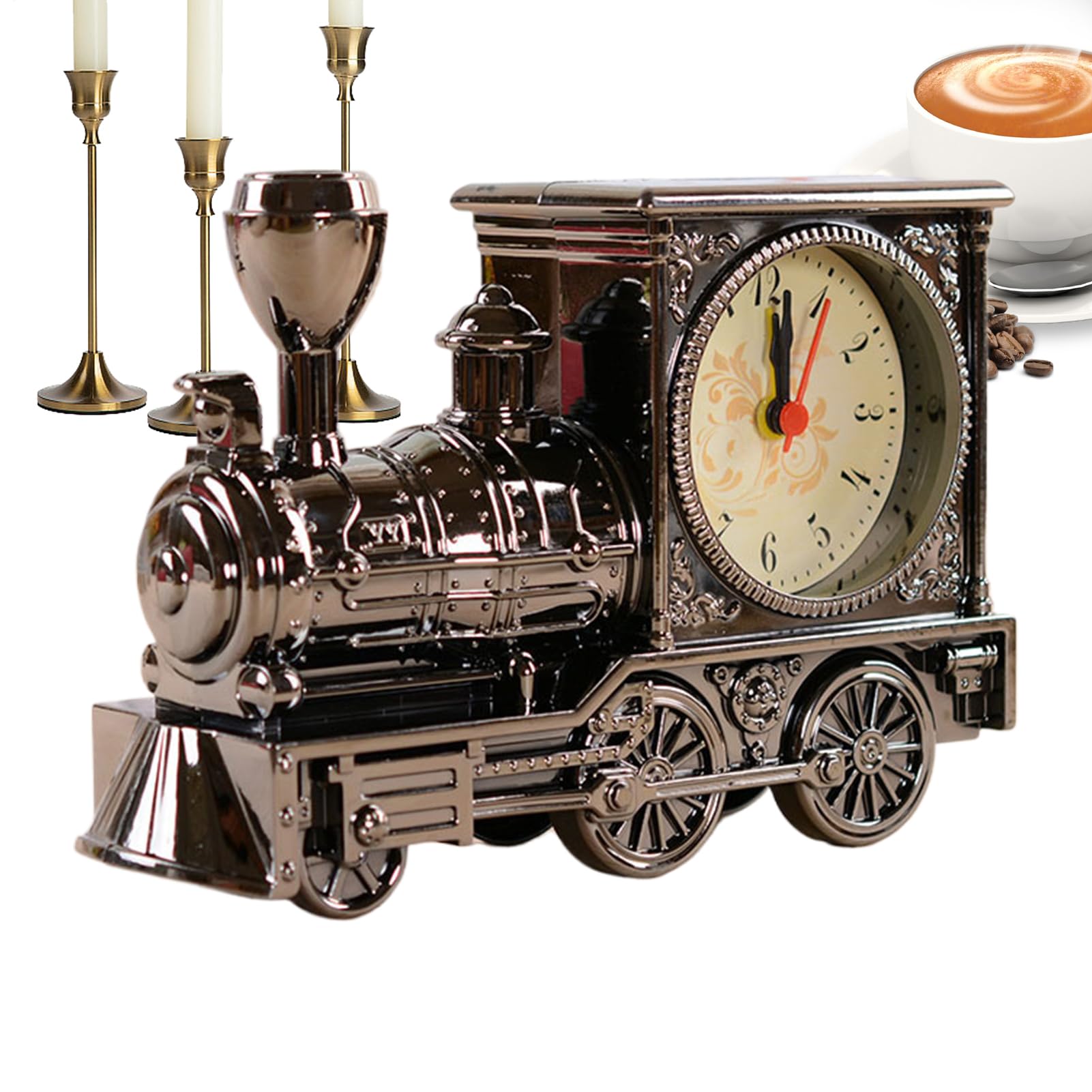 Reloj de tren de estilo vintage a pilas para mesita de noche o dormitorio
